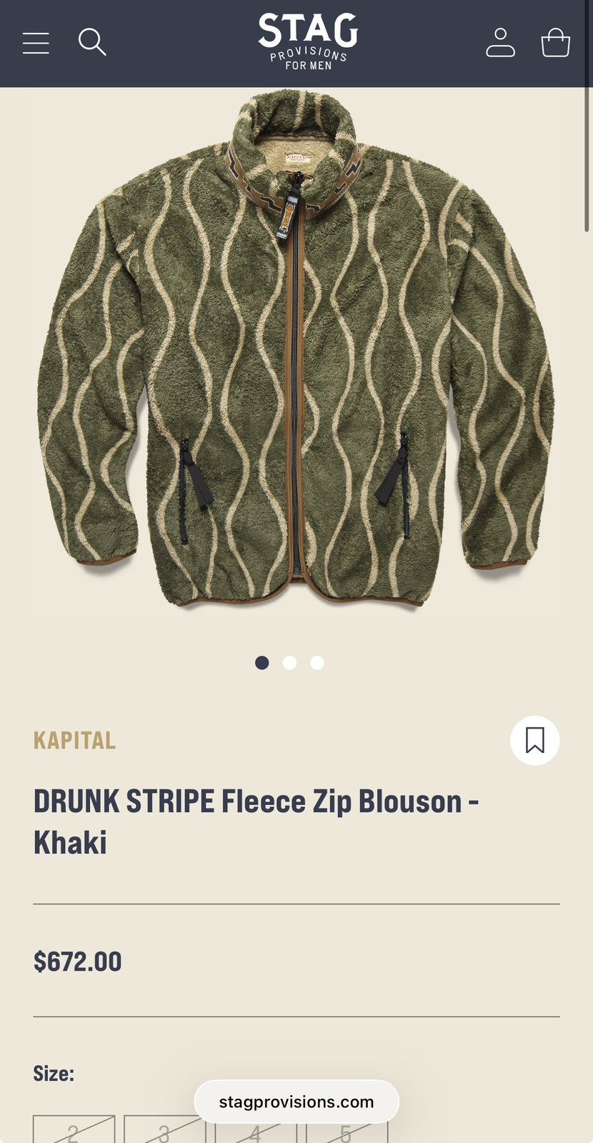 Kapital KAPITAL Drunk Stripe Printed Fleece Jacket - 5/XL Size US L / EU 52-54 / 3 - 1 Thumbnail