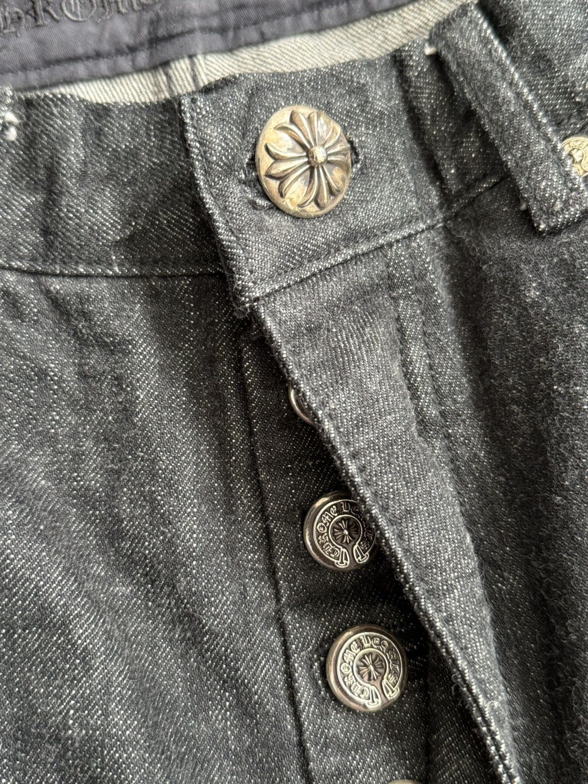 Chrome Hearts Chrome Hearts Fleur Knee Star Patch Denim Size US 31 - 5 Thumbnail