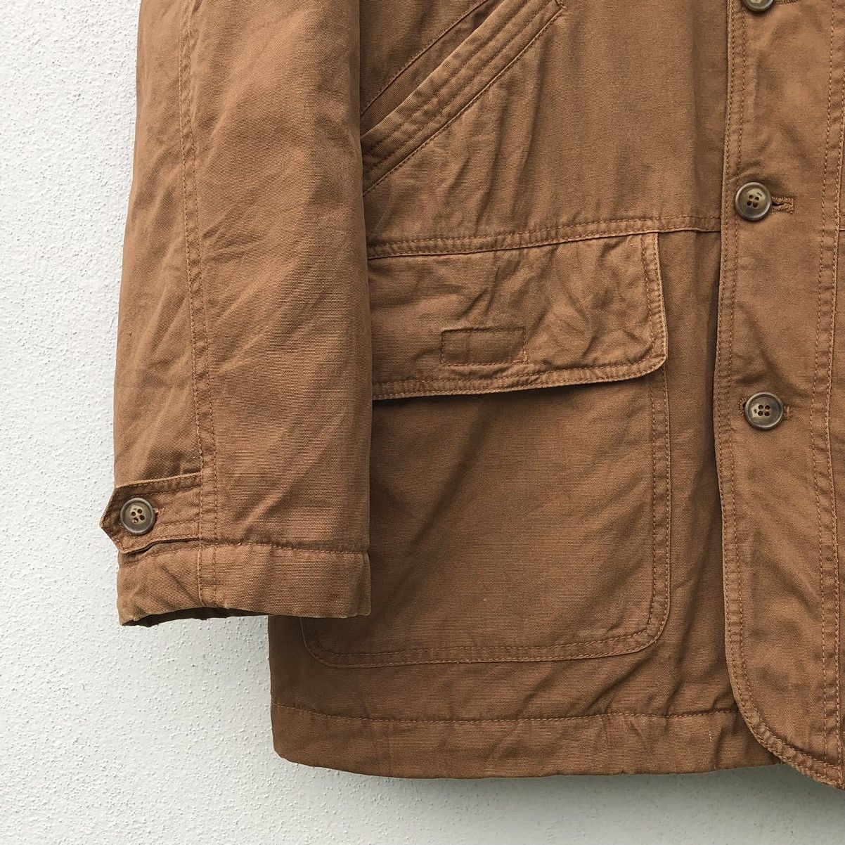 Vintage Vintage Canvas Brown Button Up Collar Coduray Chore Jacket Size US L / EU 52-54 / 3 - 3 Thumbnail