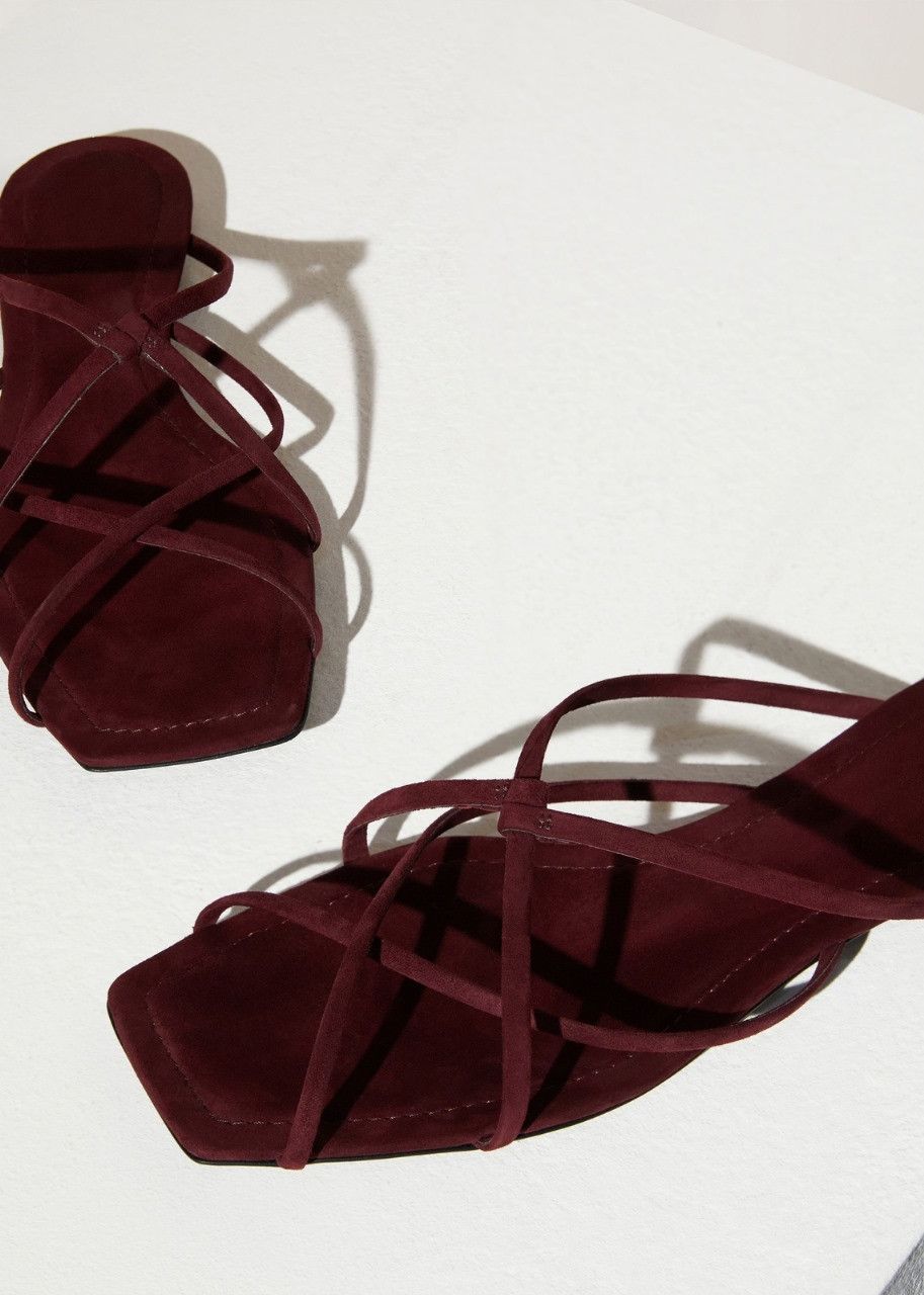 image of Loro Piana O1Srvl11E0424 Heel Shoes In Maroon, Women's (Size 9)