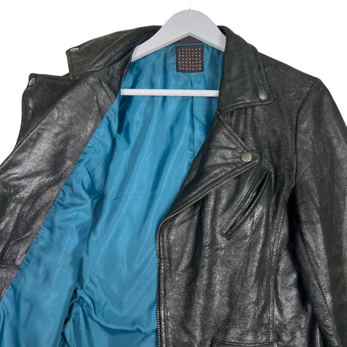 Issey Miyake 🔥 SENSE OF PLACE GOAT HIDE LEATHER MOTO JACKET Size US S / EU 44-46 / 1 - 10 Thumbnail