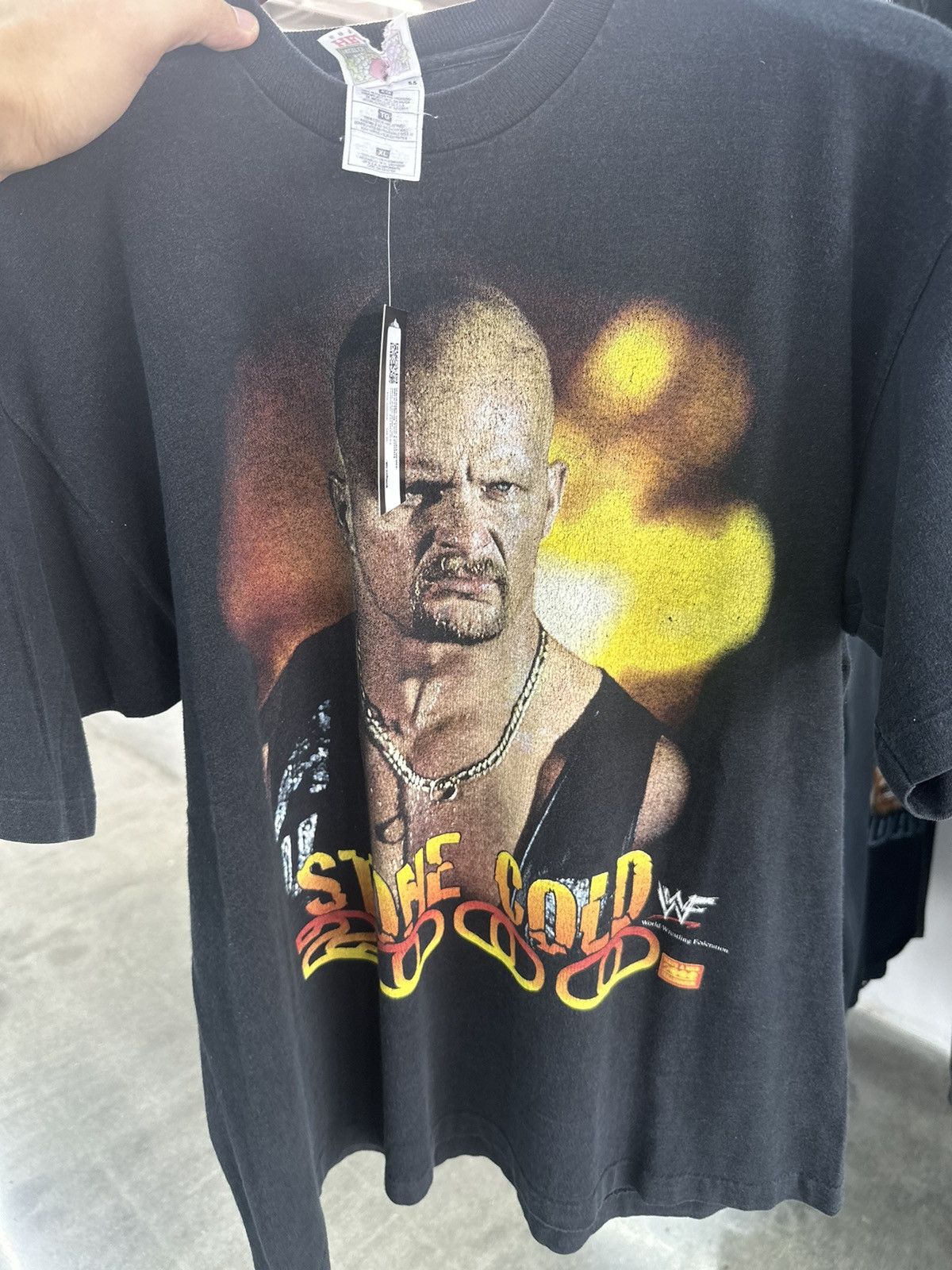 image of Wcwnwo x Wwe Wwf Wwe Stone Cold Steve Austin 2000 Size XL in Black, Men's