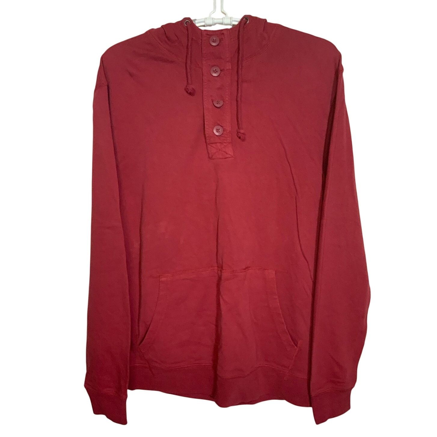Merona Merona Henley Pullover Faded Red Drawstring Hoodie Size M Size M / US 6-8 / IT 42-44 - 3 Thumbnail