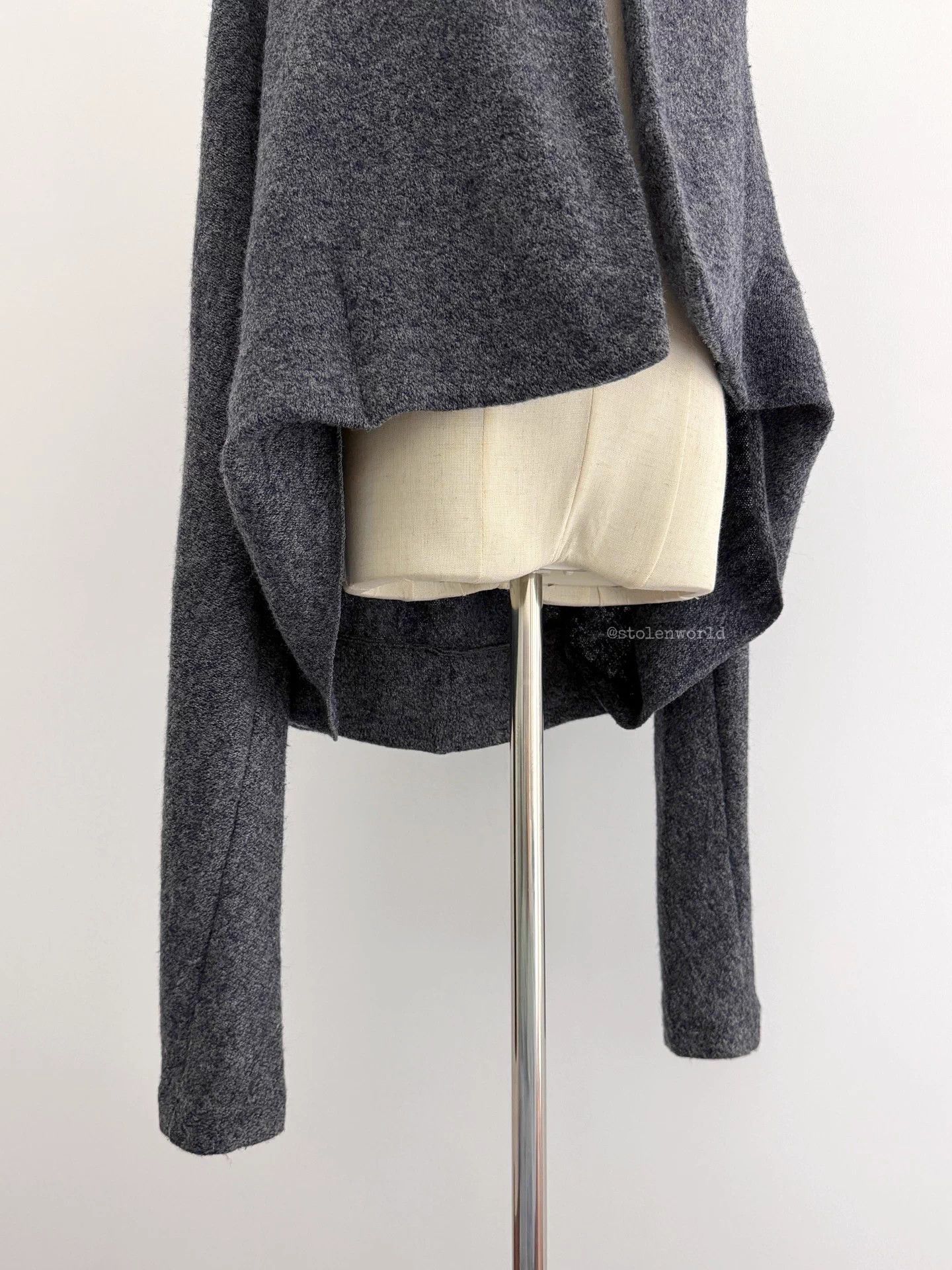 Y's Yohji Yamamoto Y's Deformed Cardigan GrayNavy Size 2 Size M / US 6-8 / IT 42-44 - 7 Thumbnail