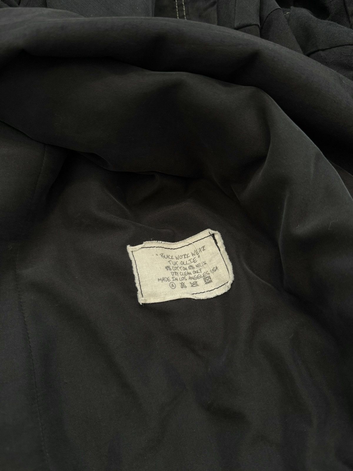 Greg Lauren Sz3 1/1 Black Workwear Tux Ollie Blazer Patchwork Jacket Size US L / EU 52-54 / 3 - 6 Thumbnail