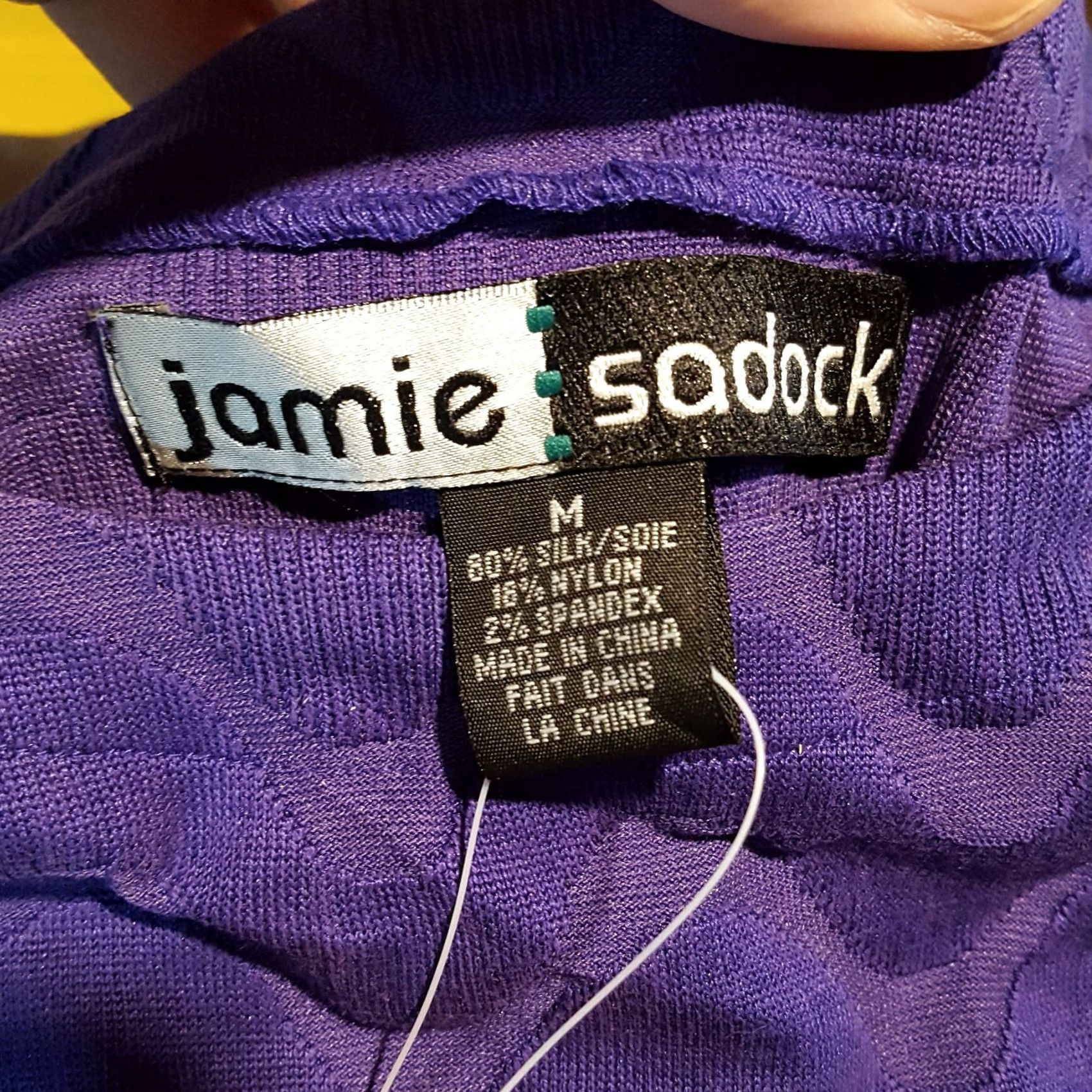 Vintage Jamie Sadock Silk Knit Purple Wave Pullover Sweater Top Womens M Vintage Size M / US 6-8 / IT 42-44 - 6 Thumbnail