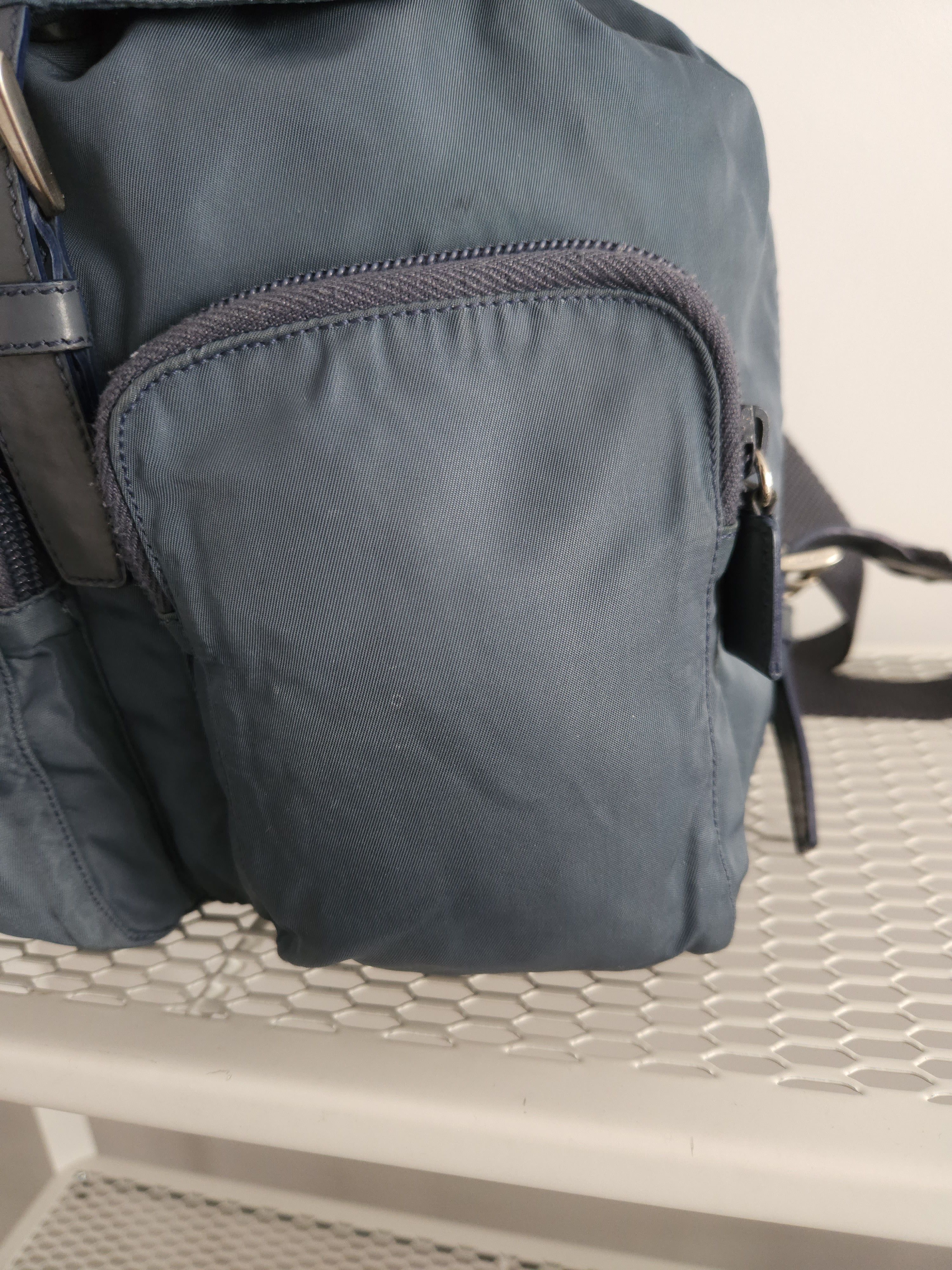 Prada Vintage 90s Prada nylon triangle logo mini cargo backpack Size ONE SIZE - 8 Thumbnail