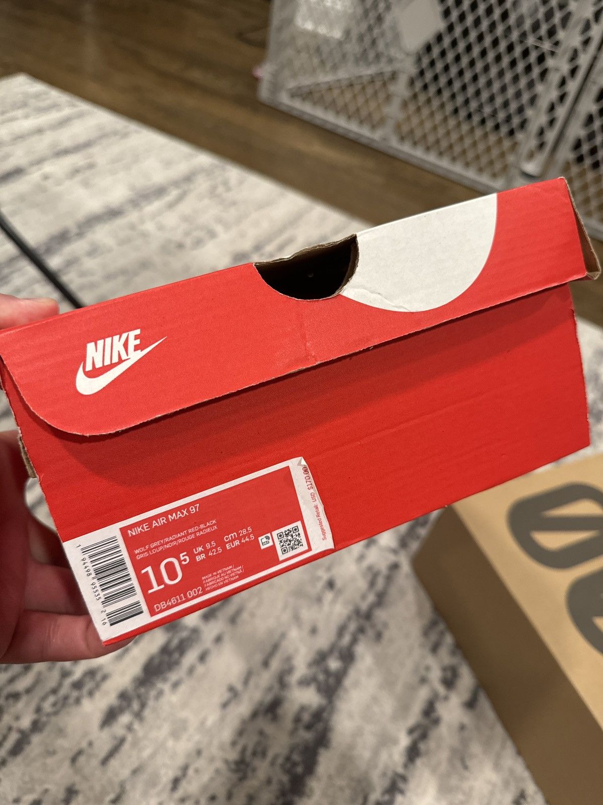 Nike Nike air max 97 Wolf Grey/radiant red-black size 10.5 Size US 10.5 / EU 43-44 - 2 Thumbnail