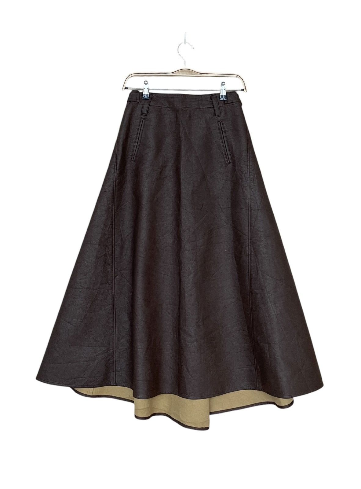 Vintage Vintage Brand Jean Paul Gaultier Leather Skirt 1990s Size 40" / US 18 - 2 Thumbnail