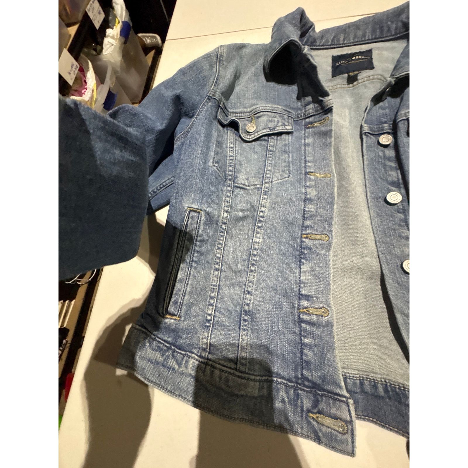 Lucky Brand Lucky Brand Women’s Denim Jacket XL Classic Button Front Size XL / US 12-14 / IT 48-50 - 4 Thumbnail