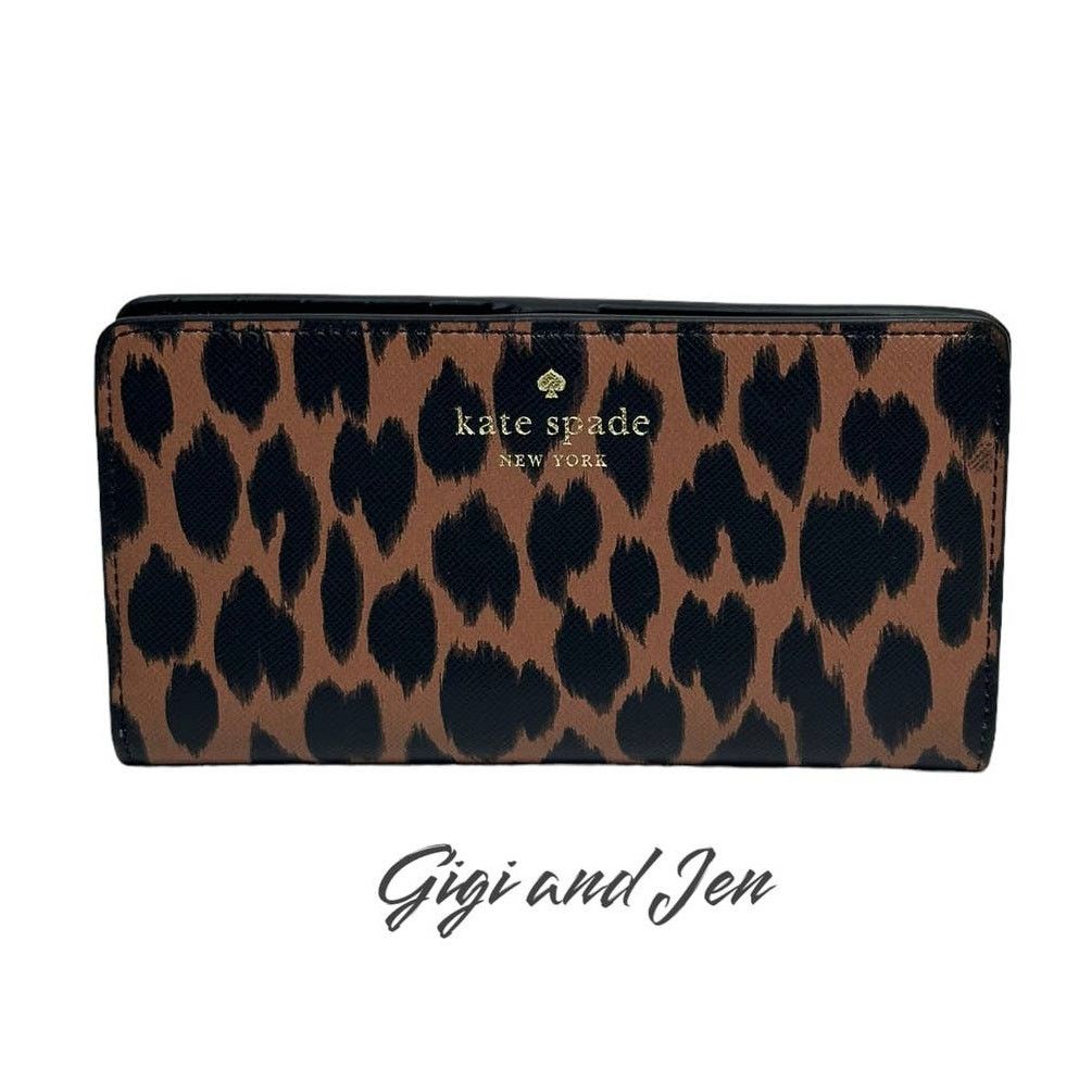 Kate Spade Kate Spade Schuyler Animal Leopard Print Slim Bifold Wallet Size ONE SIZE - 6 Thumbnail