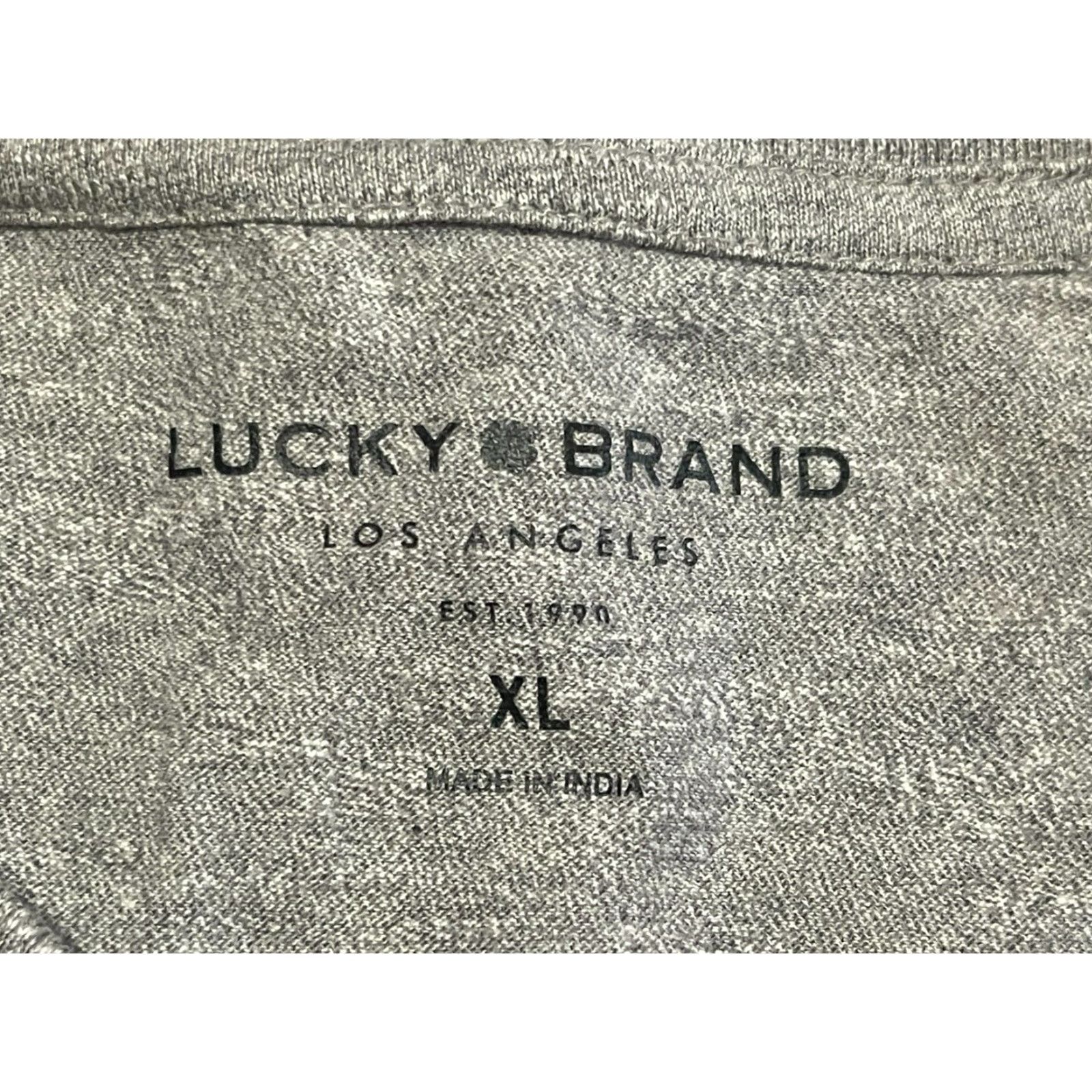 Lucky Brand Lucky Brand Shirt, Men’s XL, Gray, Long Sleeve, Henley Style, Regular Fit, T-Shirt, Vintage No, Men’s Shirts Size US XL / EU 56 / 4 - 7 Thumbnail