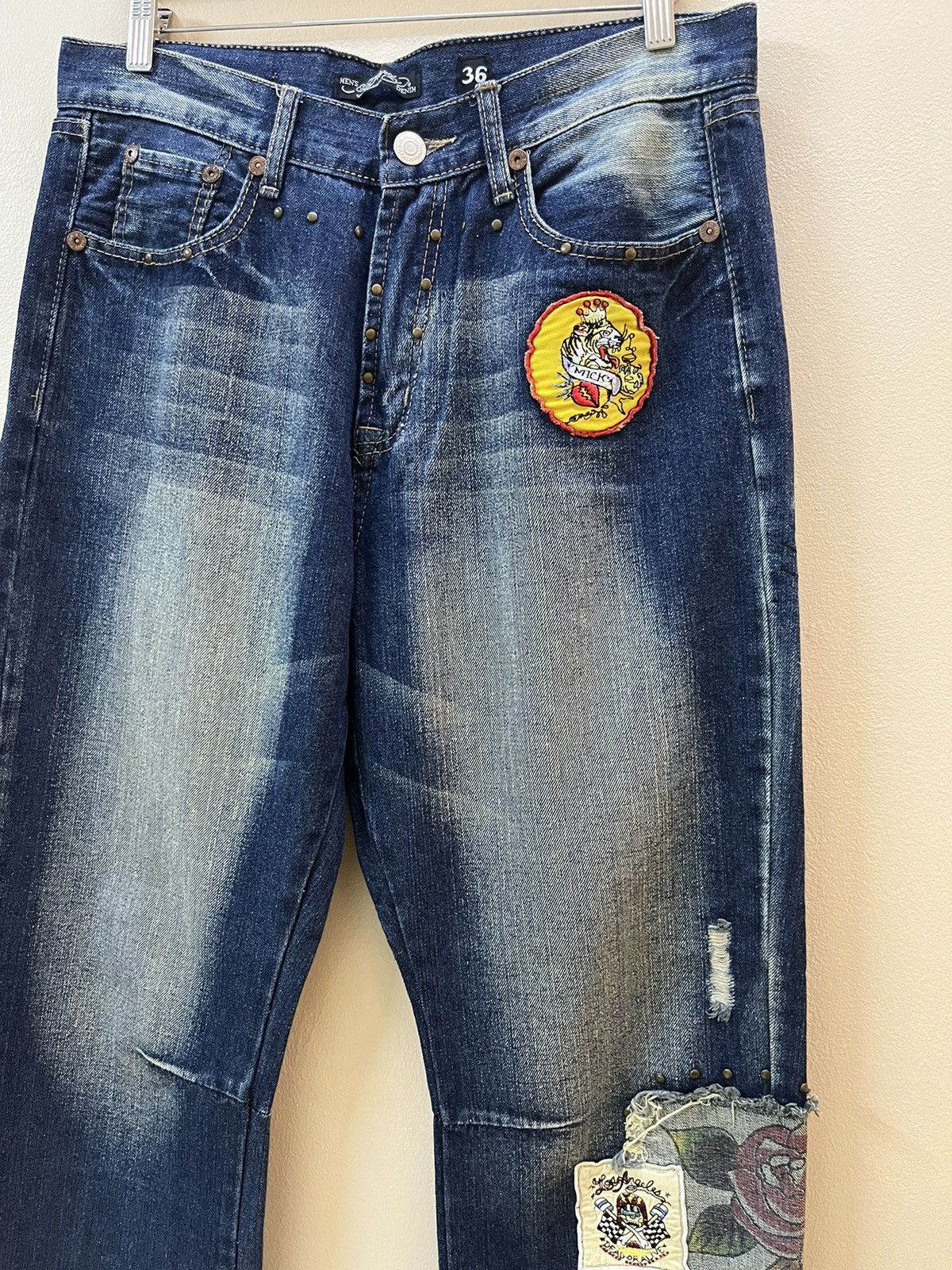 Christian Audigier × Ed Hardy × Von Dutch Vintage Y2k Ed Hardy Embroided and patches Jeans Size US 34 / EU 50 - 7 Thumbnail