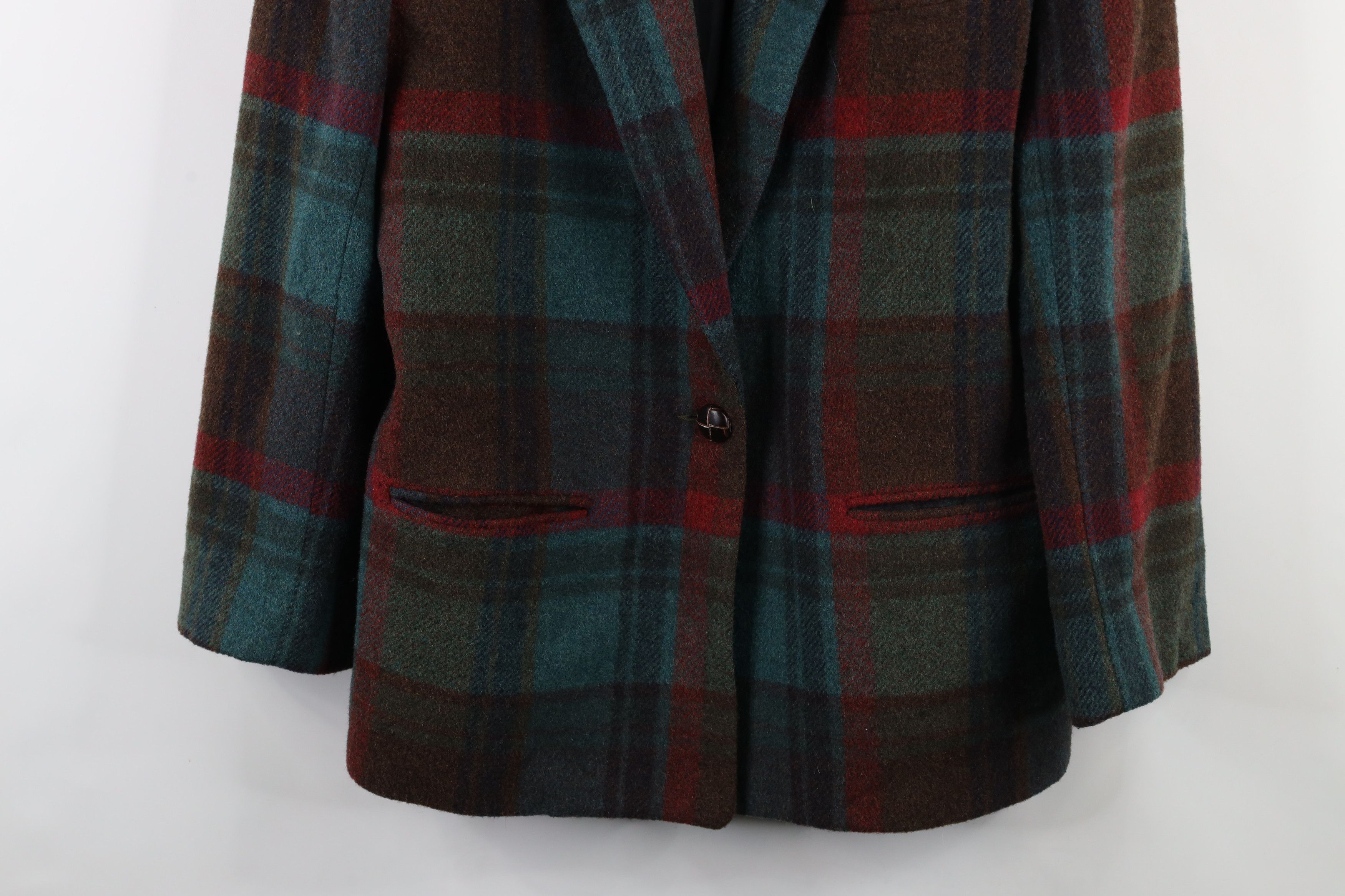 Vintage Vintage 90s Streetwear One Button Blazer Suit Jacket Plaid Size XXL / US 16-18 / IT 52-54 - 3 Thumbnail