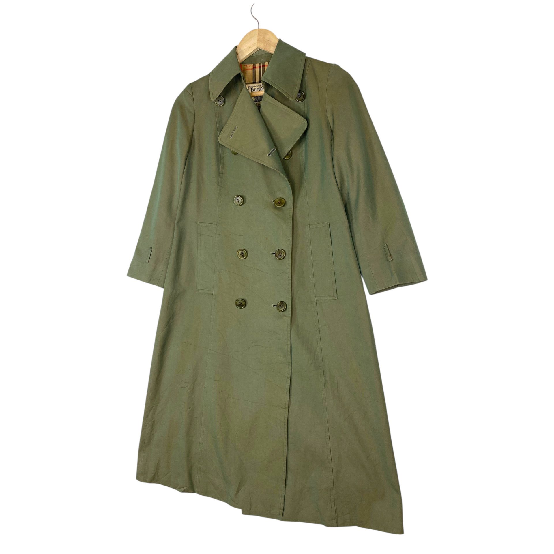 Burberry 💥80s BURBERRYS DOUBLE BREASTED CHECK TRENCH COAT Size S / US 4 / IT 40 - 2 Thumbnail