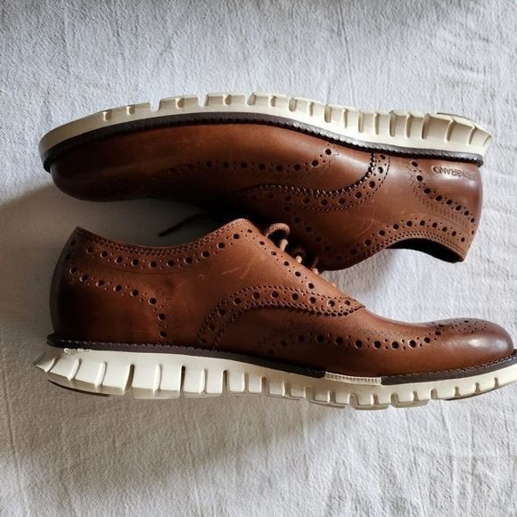 Cole Haan Cole Haan ZeroGrand Wing Oxford British Tan Sz. 8 Shoes Size US 8 / EU 41 - 5 Thumbnail