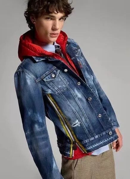 Dsquared2 Dsquared2 Denim Jacket Red Lining Size US M / EU 48-50 / 2 - 1 Thumbnail