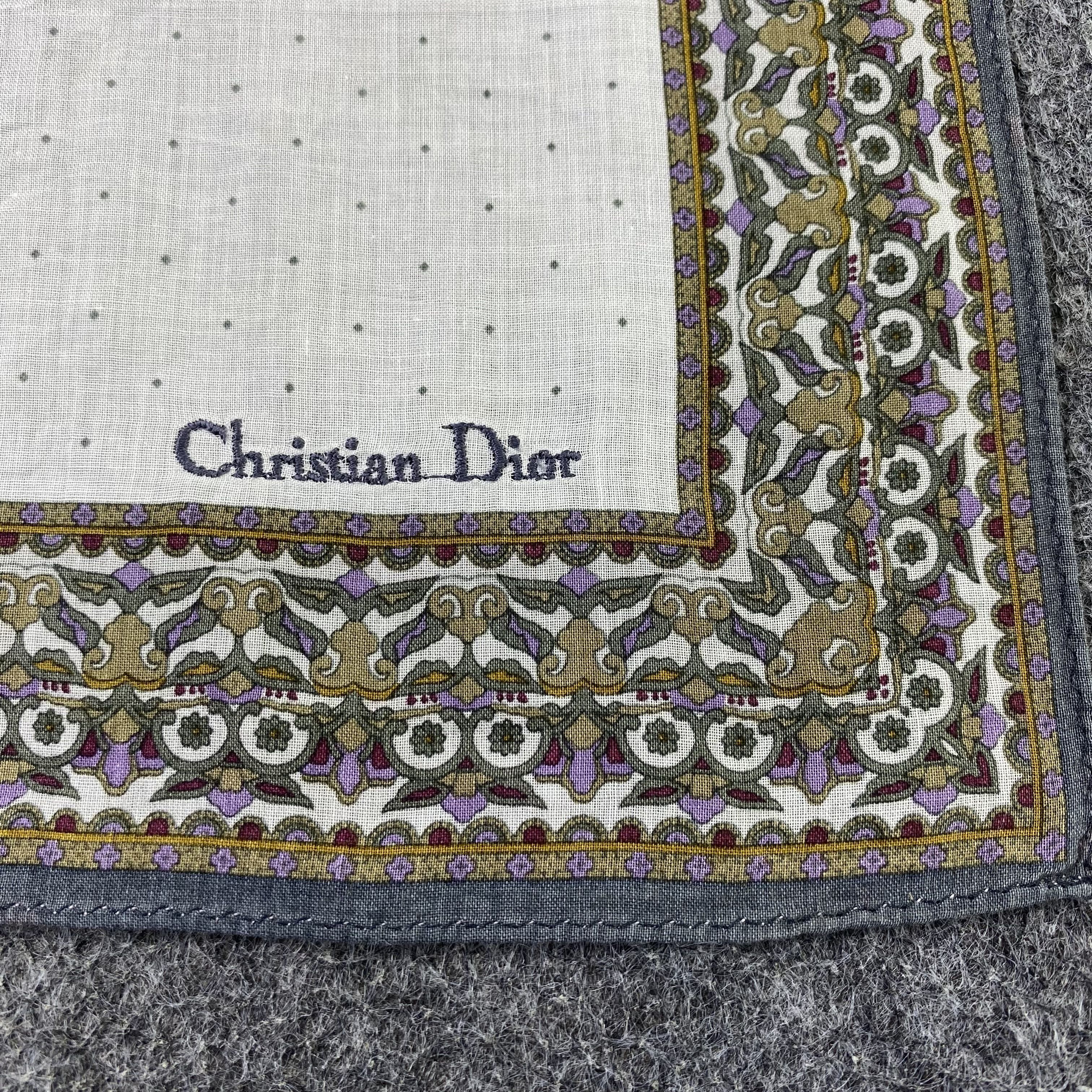 Designer Christian Dior Handkerchief Neckerchief Bandana-B1605 Size ONE SIZE - 7 Thumbnail