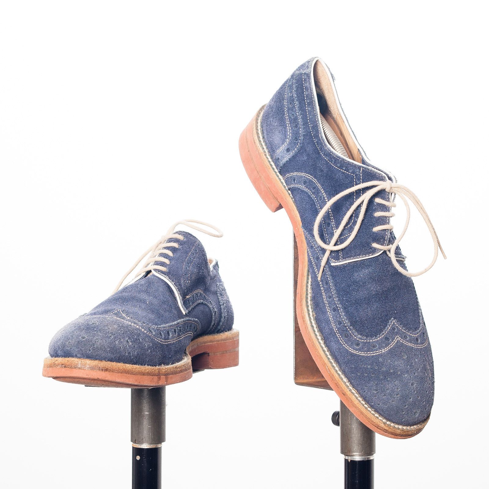 Cerruti 1881 CERRUTI 1881 Blue Suede Brogue Shoes Italy Made EU41 Size US 8 / EU 41 - 1 Thumbnail