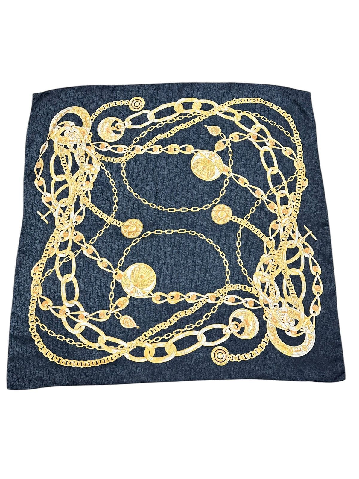 Christian Dior Monsieur × Dior Vintage Monogram Dior Large Silk Scarf Size ONE SIZE - 3 Thumbnail