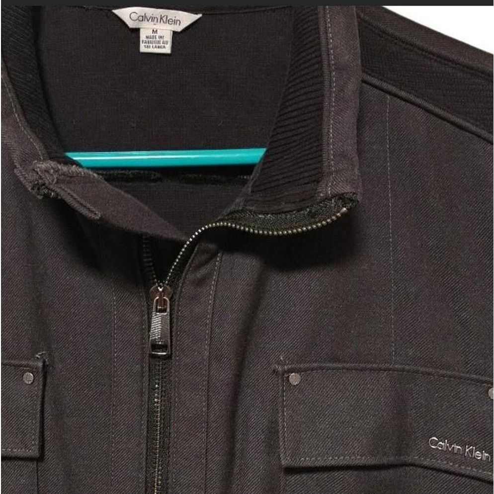 Calvin Klein Men's CALVIN KLEIN Zip Up Sweater Jacket Bomber Military Med Size US M / EU 48-50 / 2 - 4 Thumbnail