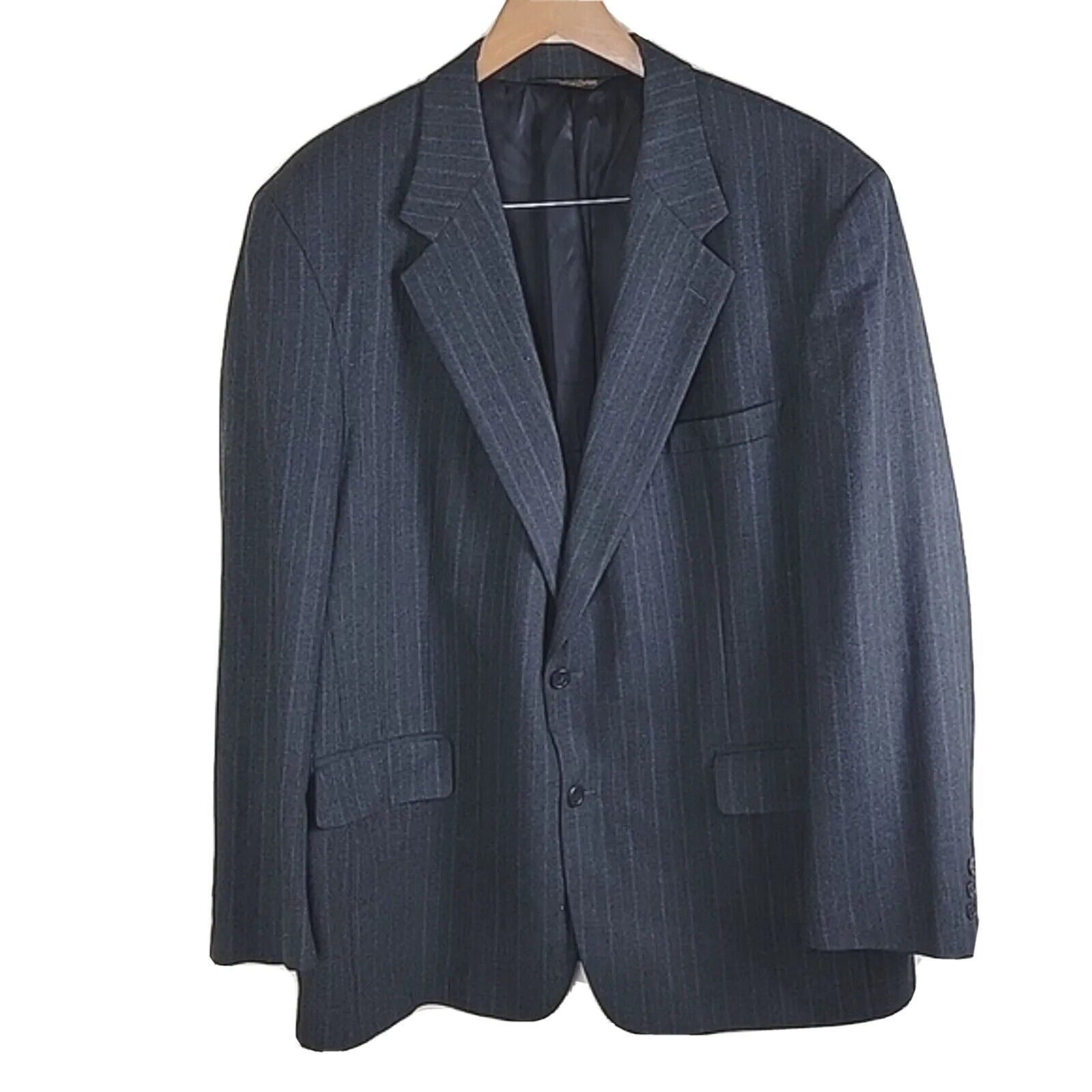 Brooks Brothers Brooks Brothers Wool Pinstripe Suit Blazer Jacket Two Button Size 44L - 1 Thumbnail