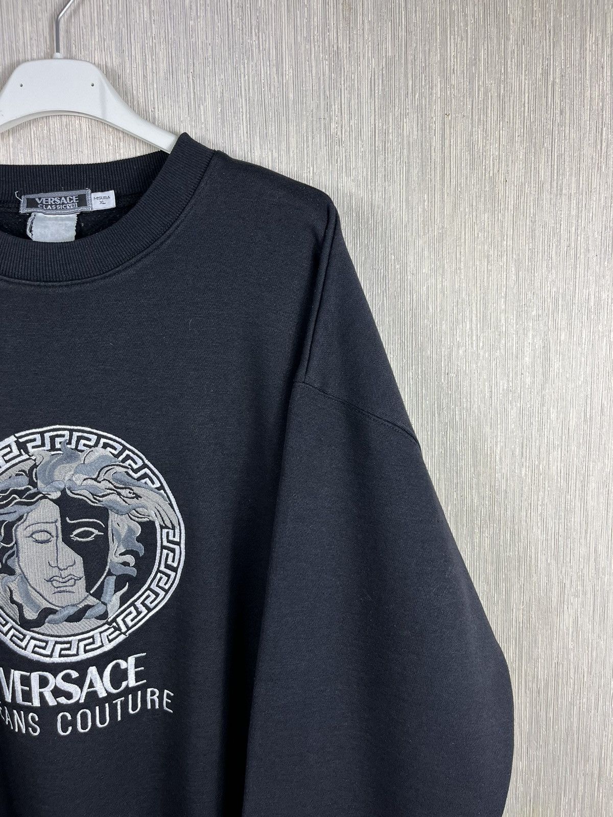 Versace × Vintage Vintage Versace Classic V2 medusa face sweatshirt big logo Size US XL / EU 56 / 4 - 4 Thumbnail