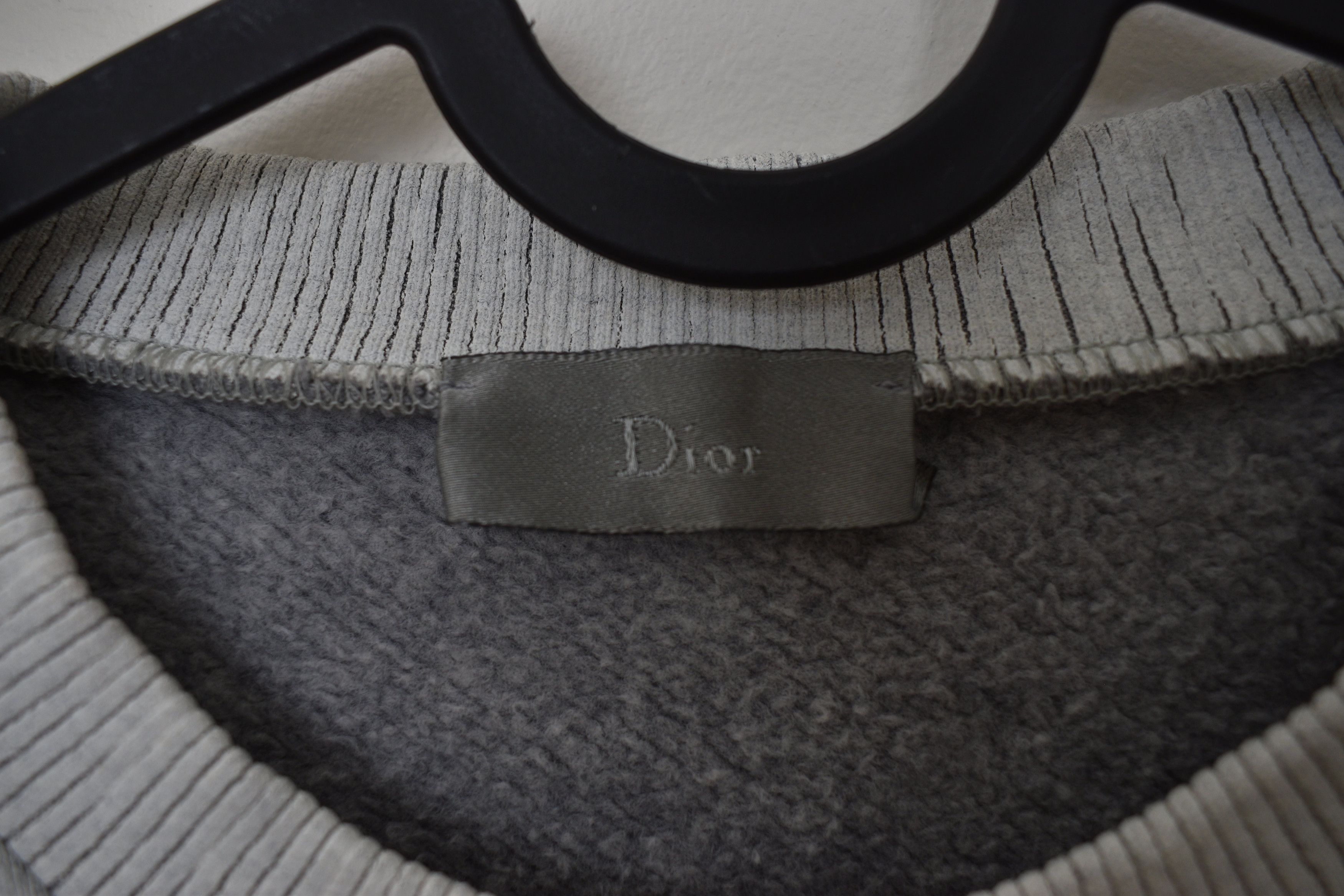 Dior Dior AW17 Paint Splatter Neck Painted Grey Crewneck Sweater Size US XS / EU 42 / 0 - 4 Thumbnail