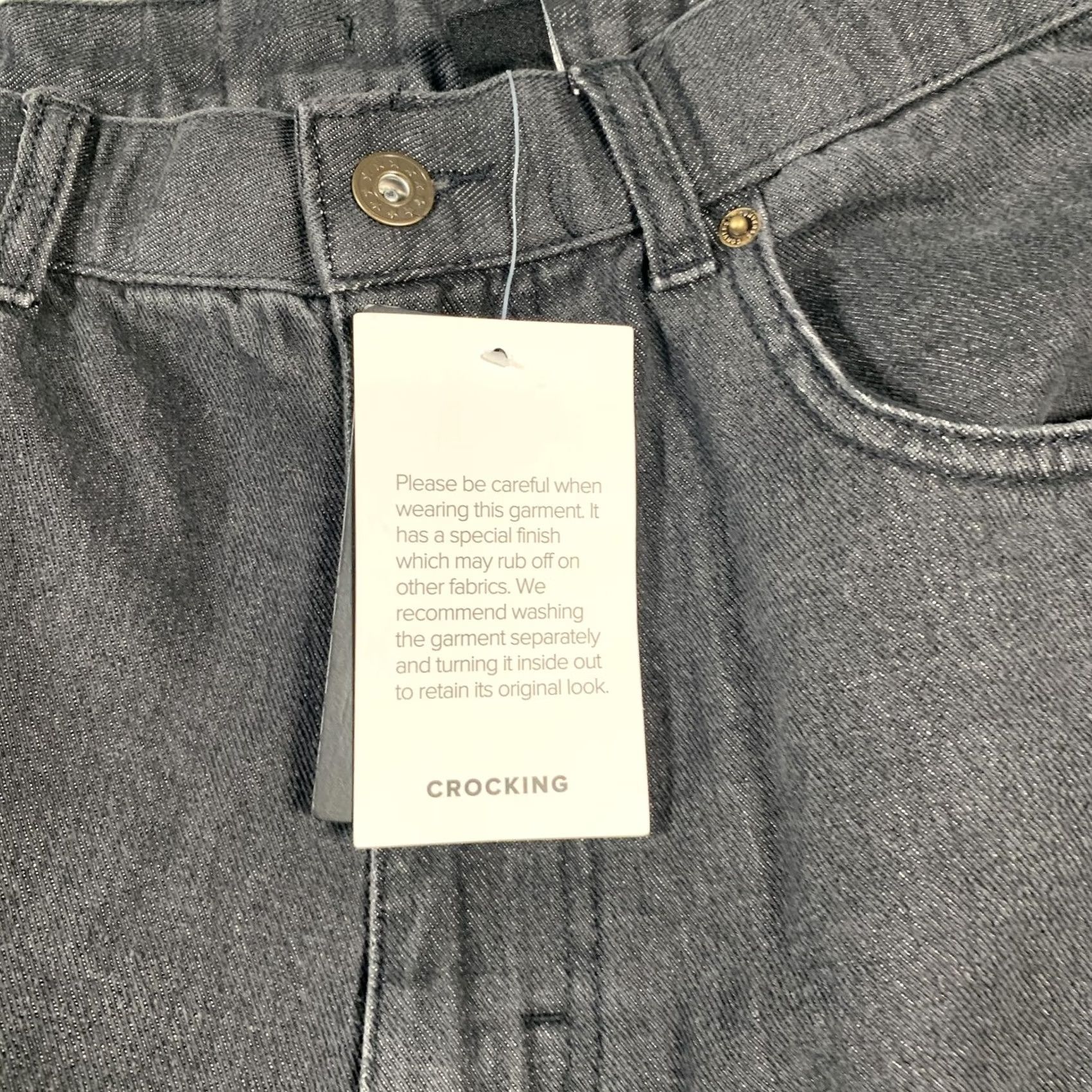 Converse Converse Jeans Mens Large Gray Straight Leg Denim Pants Logo Patch Relaxed Fit Size US 33 - 7 Thumbnail