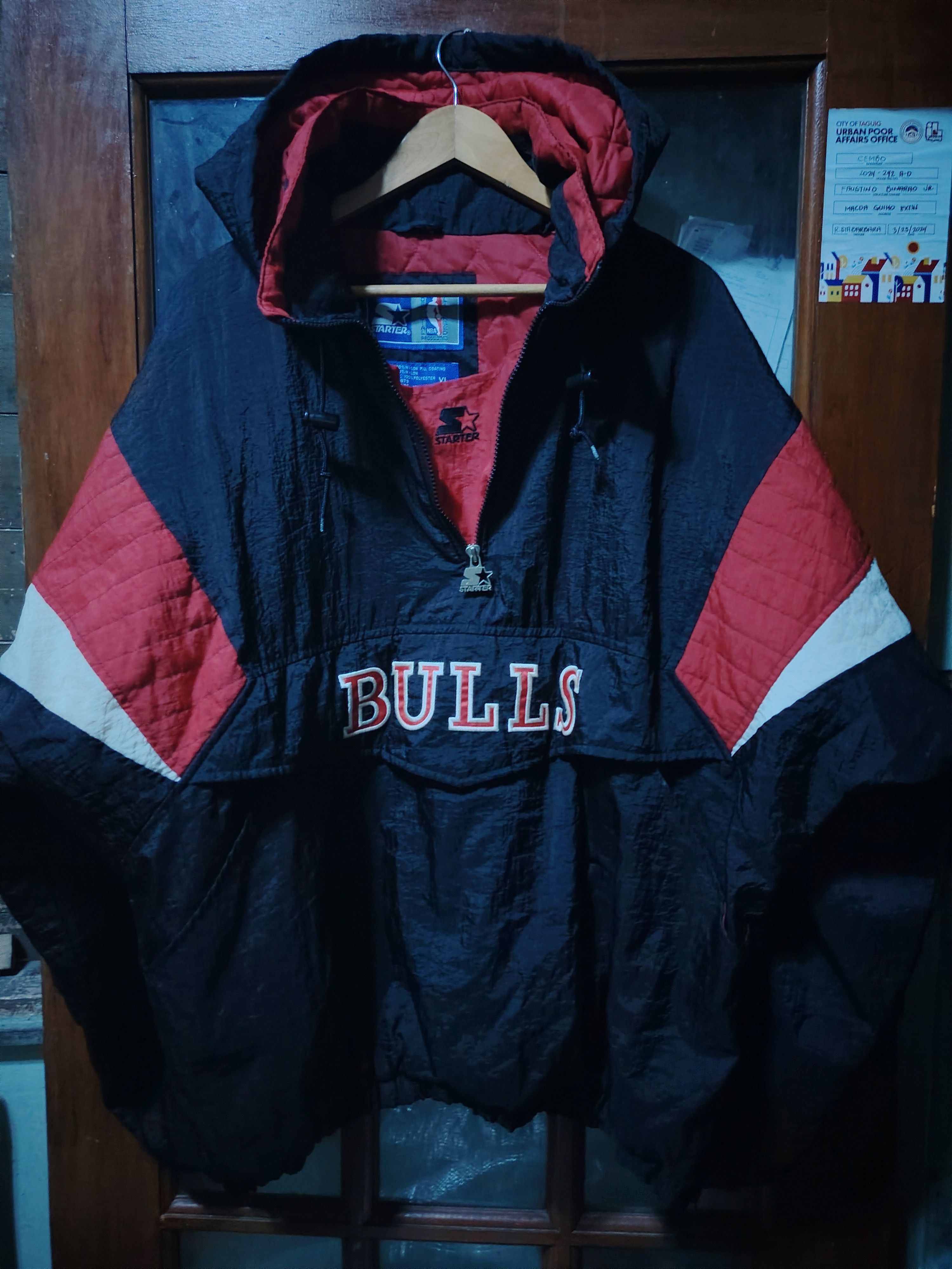 Starter Vintage 1990's Chicago Bulls Anorak Jacket Size US XL / EU 56 / 4 - 2 Thumbnail