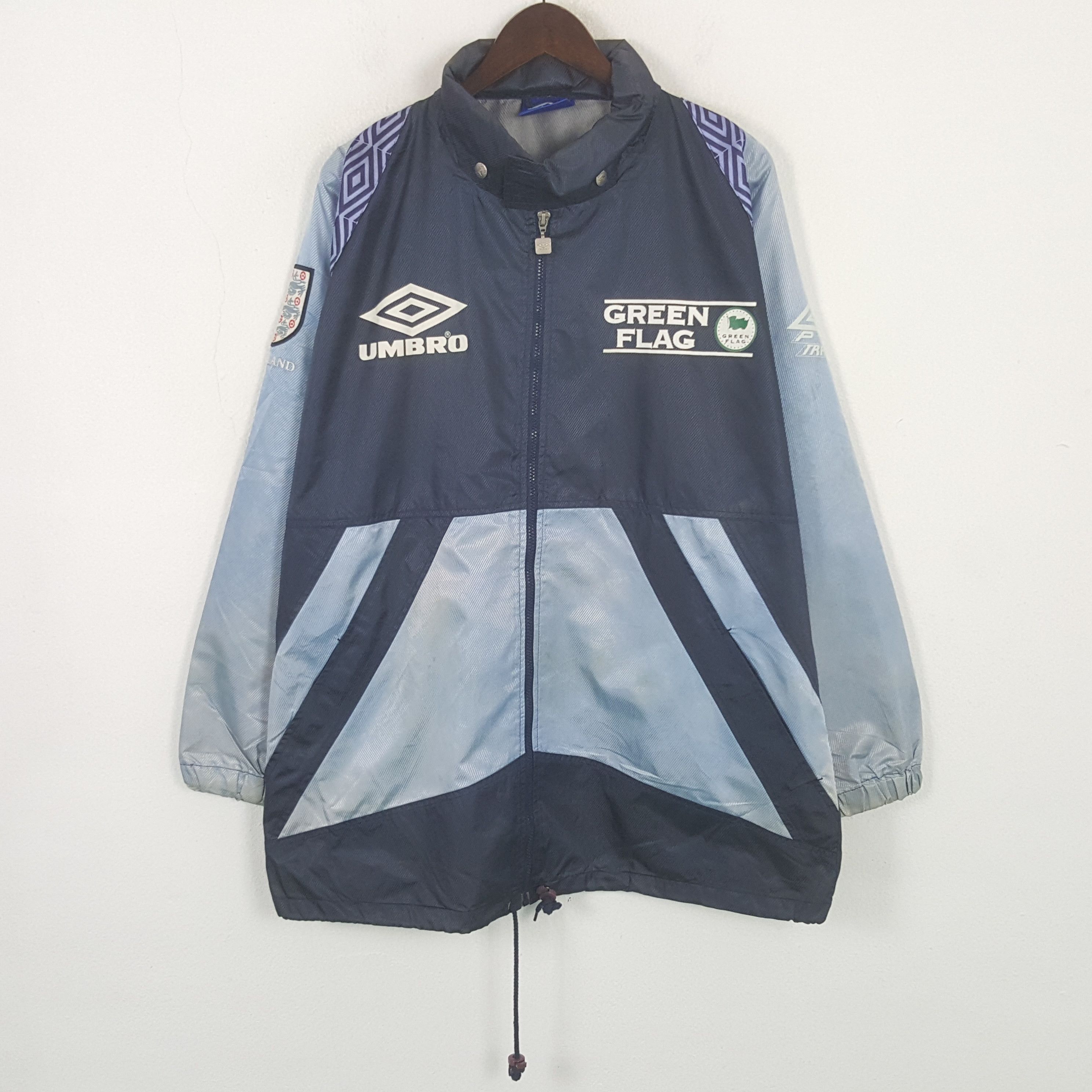 Umbro Vintage Umbro Green Flag England FC Windbreaker Sport Jacket Size US L / EU 52-54 / 3 - 3 Thumbnail