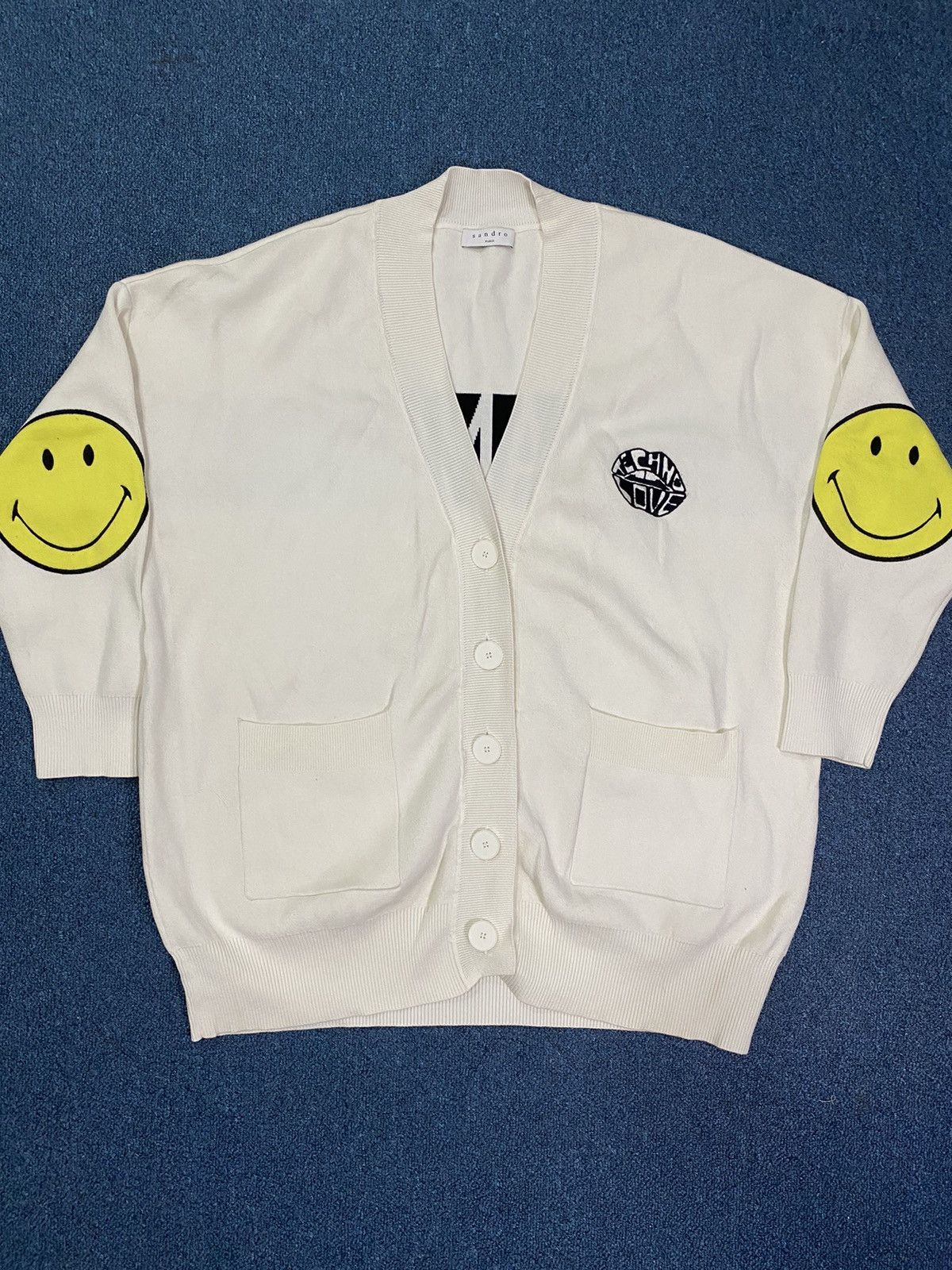 Sandro Sandro x Smiley Cardigan Size S / US 4 / IT 40 - 1 Thumbnail