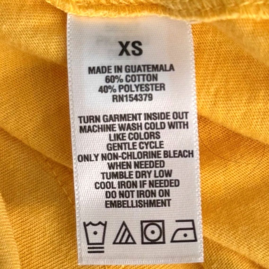 Aeropostale VINTAGE? Aeropostale Women XS T Shirt Yellow Los Angeles Palm Tree Good Vibes Tee Size XS / US 0-2 / IT 36-38 - 5 Thumbnail
