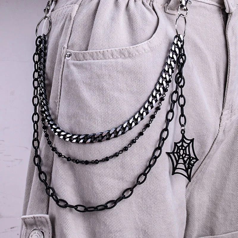 Vintage Black Metal Pants Chain Size ONE SIZE - 1 Thumbnail