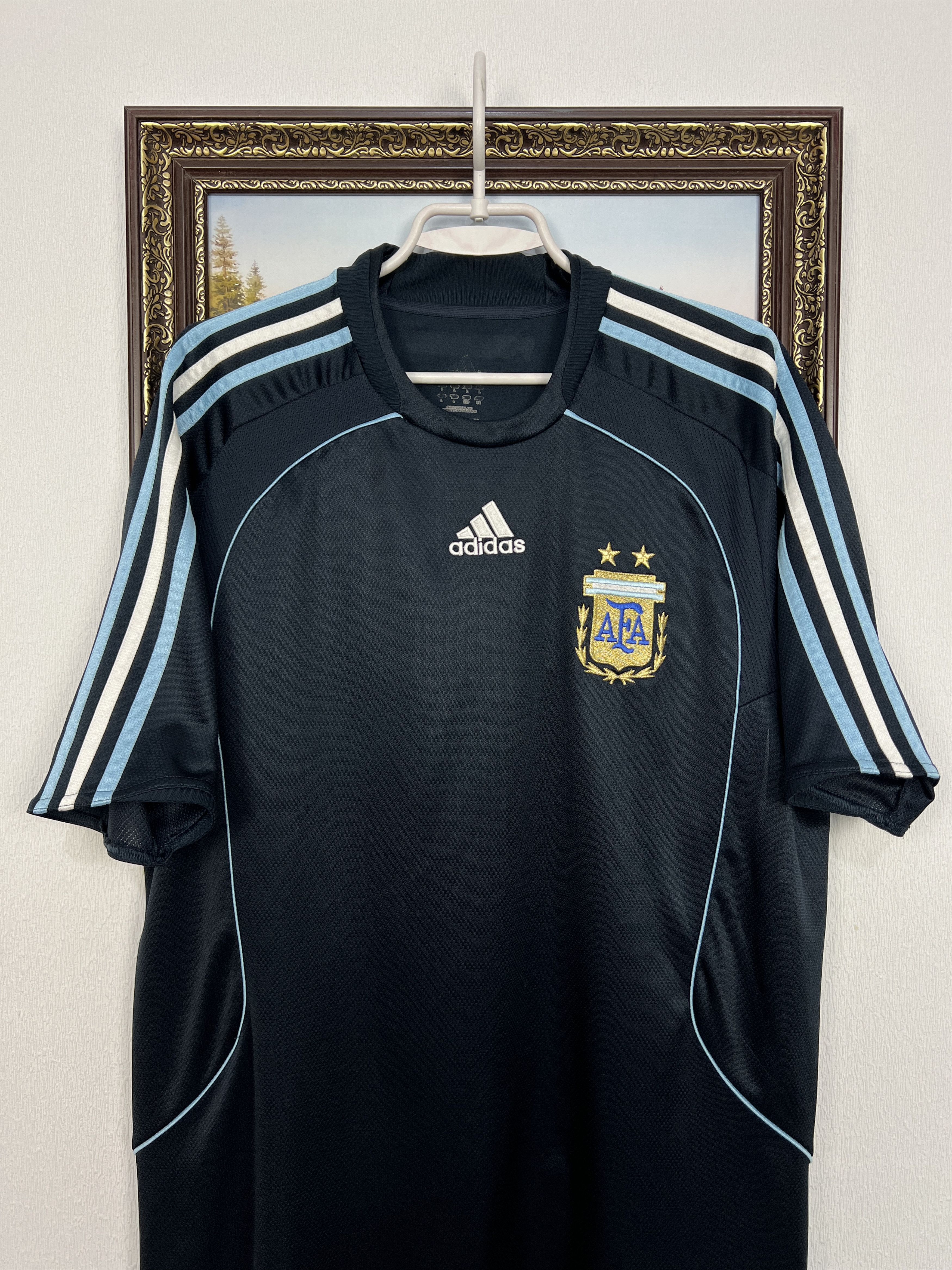 Adidas Argentina Away football shirt 2007 Soccer Adidas Jersey Size US L / EU 52-54 / 3 - 2 Thumbnail