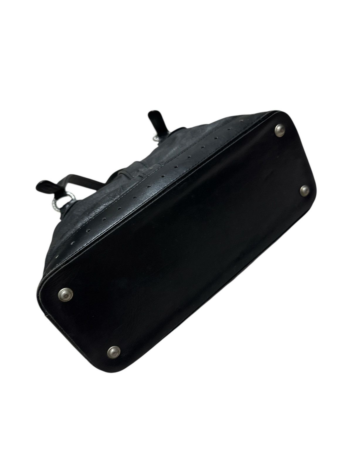 Japanese Brand CYBERPUNK STYLE HANDLE LEATHER BAG Size ONE SIZE - 5 Thumbnail
