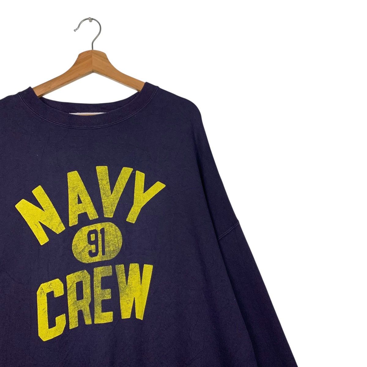 Japanese Brand NAVY CREW Big Logo R JUBILEE Sweatshirts #1758-C78 Size US M / EU 48-50 / 2 - 5 Thumbnail