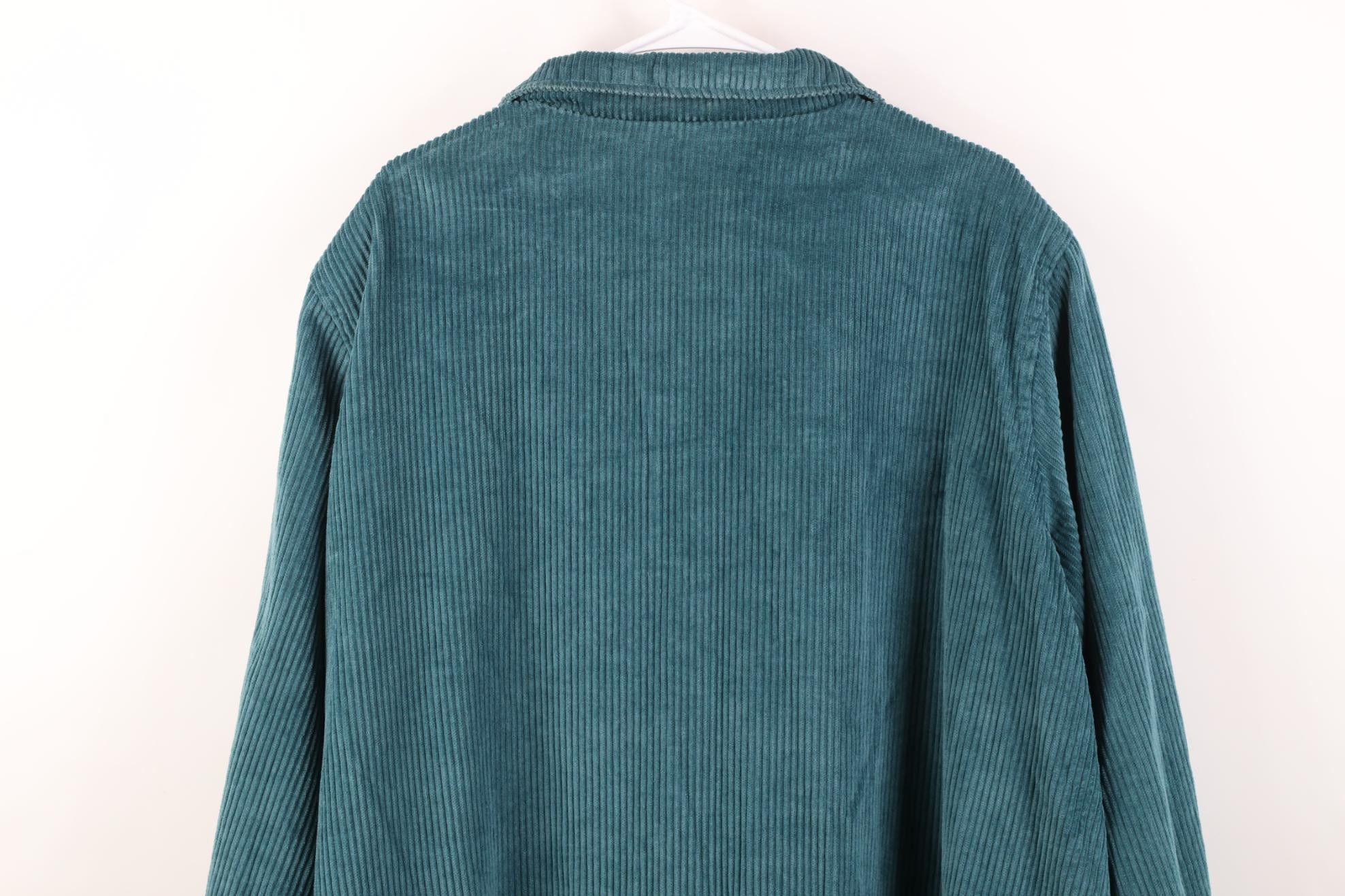 Vintage Deadstock Vintage 90s Streetwear Chore Jacket Teal Green Size XXL / US 16-18 / IT 52-54 - 10 Thumbnail