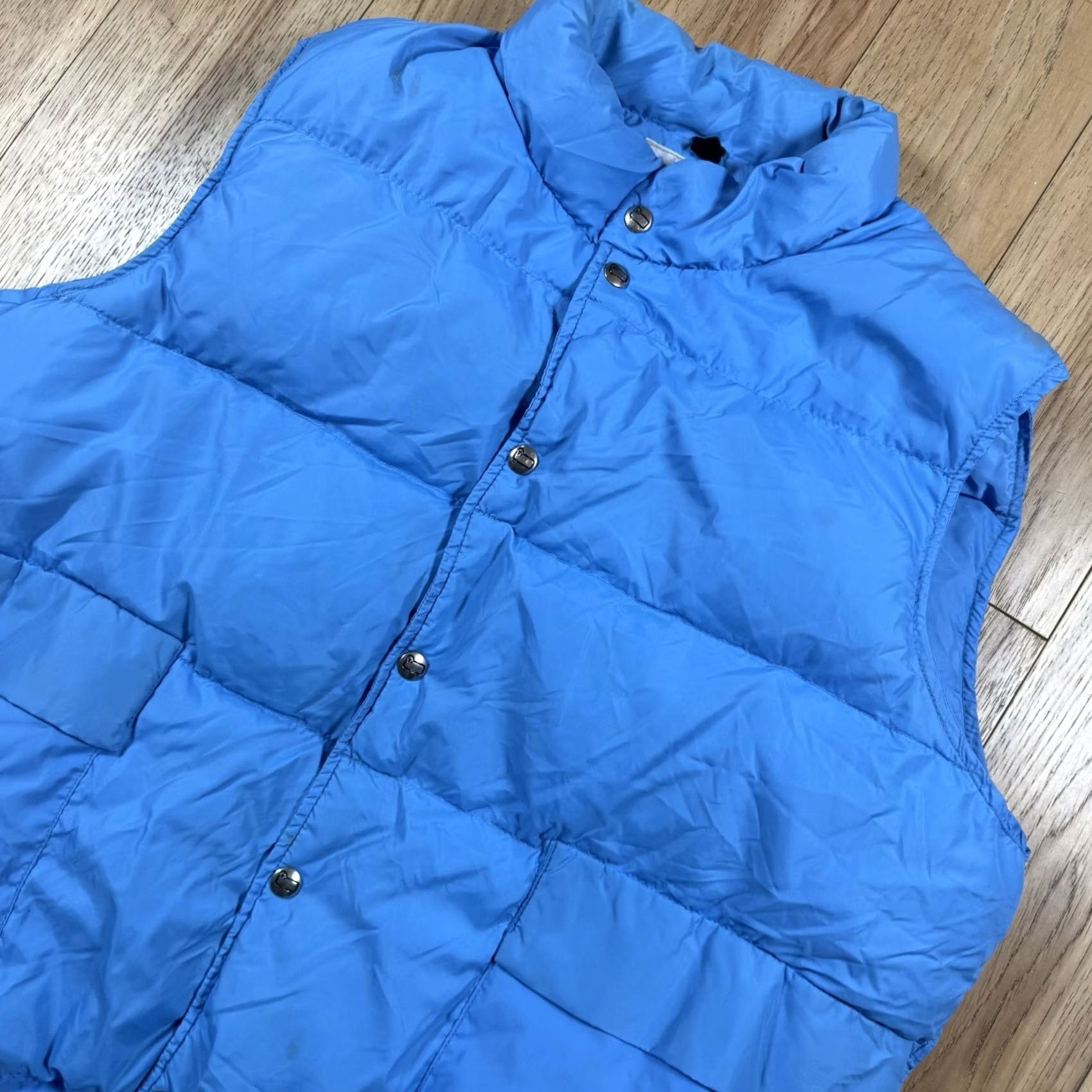 Vintage VINTAGE Woolrich Vest Puffer Full Zip Snaps Nylon Down Blue XL Mens"} Size US XL / EU 56 / 4 - 2 Thumbnail