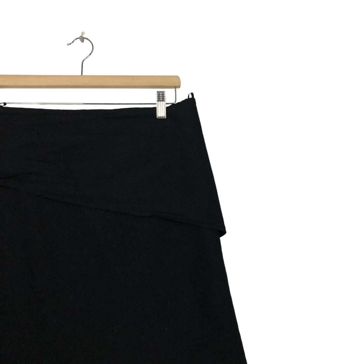 Jean Paul Gaultier 🔥ICONIC BLACK LONG SKIRT BONDAGE DESIGN RUNWAY DOUBLE LAYER Size 30" / US 8 / IT 44 - 7 Thumbnail
