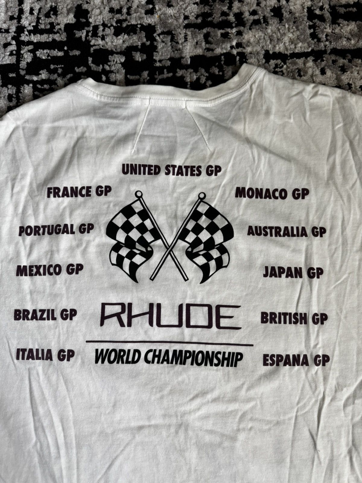 Rhude Rhude Off White Cotton T shirt Size US L / EU 52-54 / 3 - 5 Thumbnail