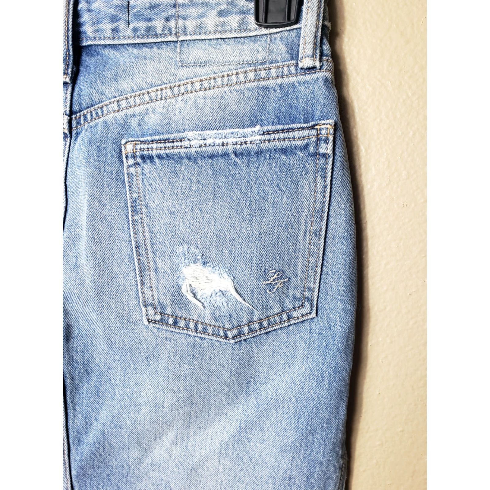 Vintage Lovers + Friends "Elijah" Distressed Jean Skirt-Size 26 Size 26" / US 2 / IT 38 - 5 Thumbnail