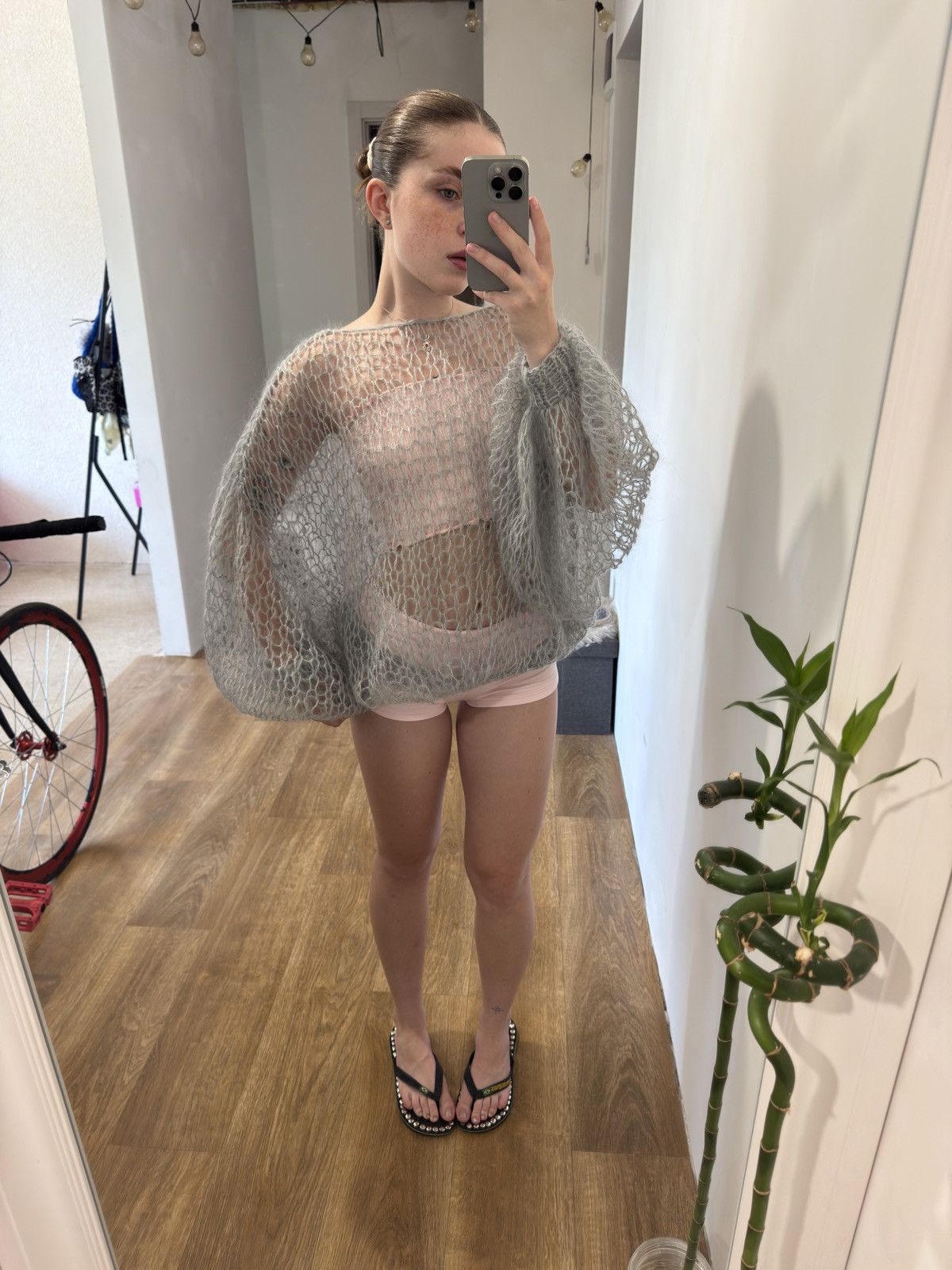 Other 2000s MESH KNITTED WEB HAND MADE SWEATER Size ONE SIZE - 6 Thumbnail
