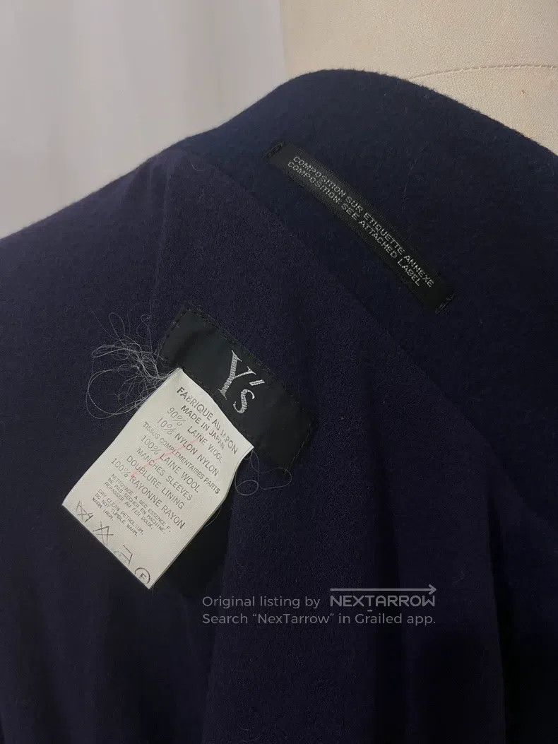 Yohji Yamamoto Yohji Yamamoto size os Early '90s dark blue wool ruffled wa Size US M / EU 48-50 / 2 - 6 Thumbnail