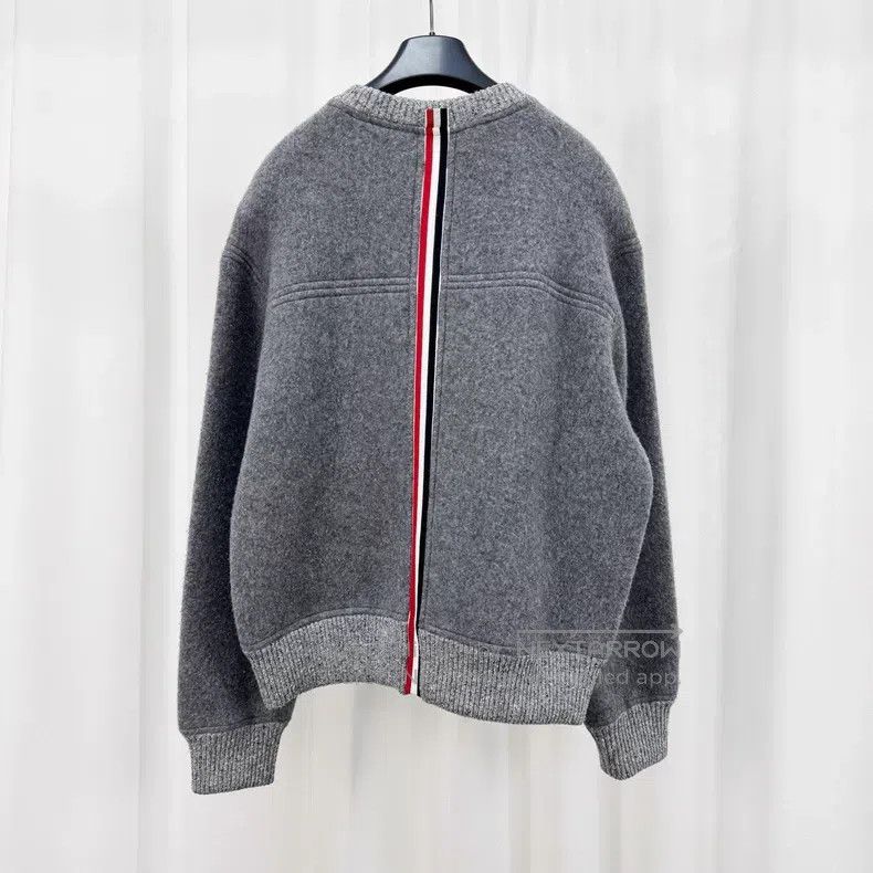 Thom Browne Thom Browne Back Striped Heavy Cashmere Knit Sweater Size US S / EU 44-46 / 1 - 2 Thumbnail