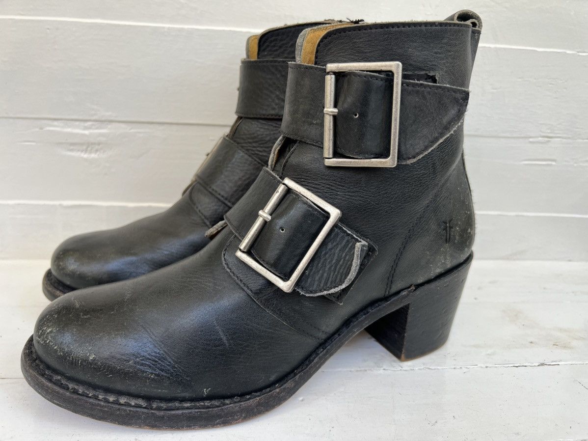 Frye Frye Sabrina Double Buckle Fatigue Leather Made In USA Boots Size US 9.5 / IT 39.5 - 1 Thumbnail