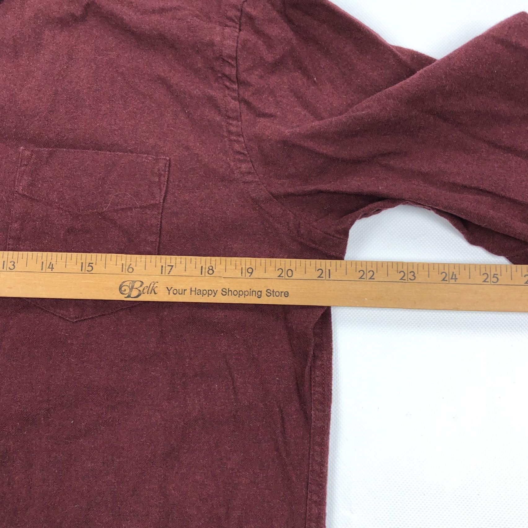 UNTUCKit UNTUCKit Sherwood Men's L Slim Fit Burgundy Flannel Button-Down Shirt Size US L / EU 52-54 / 3 - 7 Thumbnail