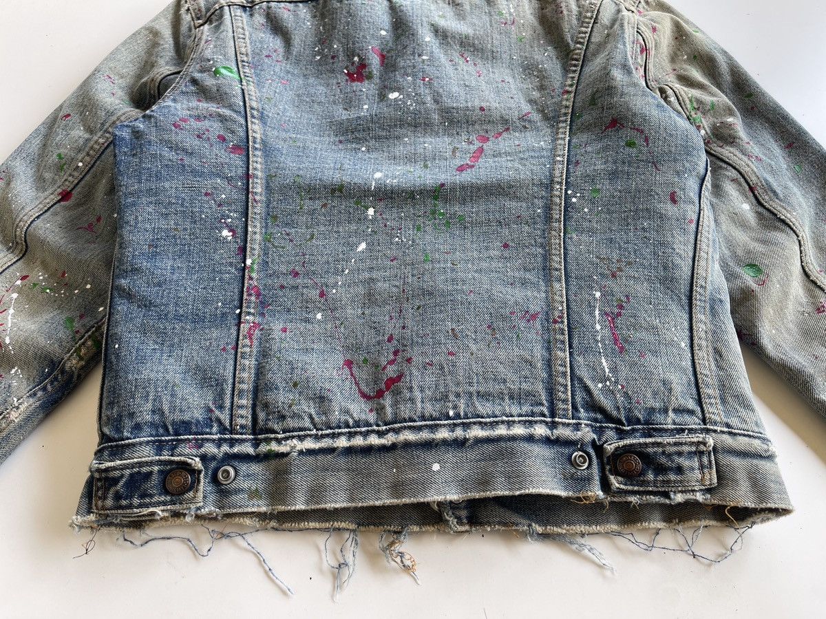 Levi's Vintage Clothing SICK❗️70s Levis Sherpa Paint Splatter Trucker Denim Jacket Size US S / EU 44-46 / 1 - 19 Thumbnail