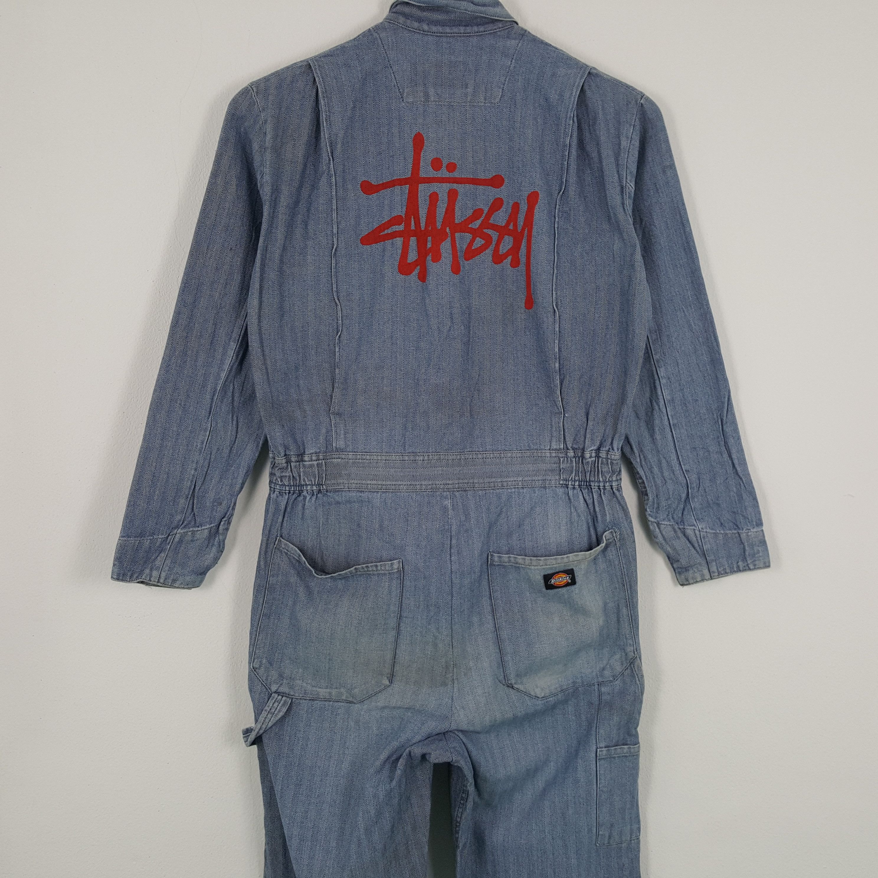 Dickies × Stussy × Vintage Vintage DICKIES x Stussy Streetwear Custom Coverall Jacket Size US M / EU 48-50 / 2 - 2 Thumbnail