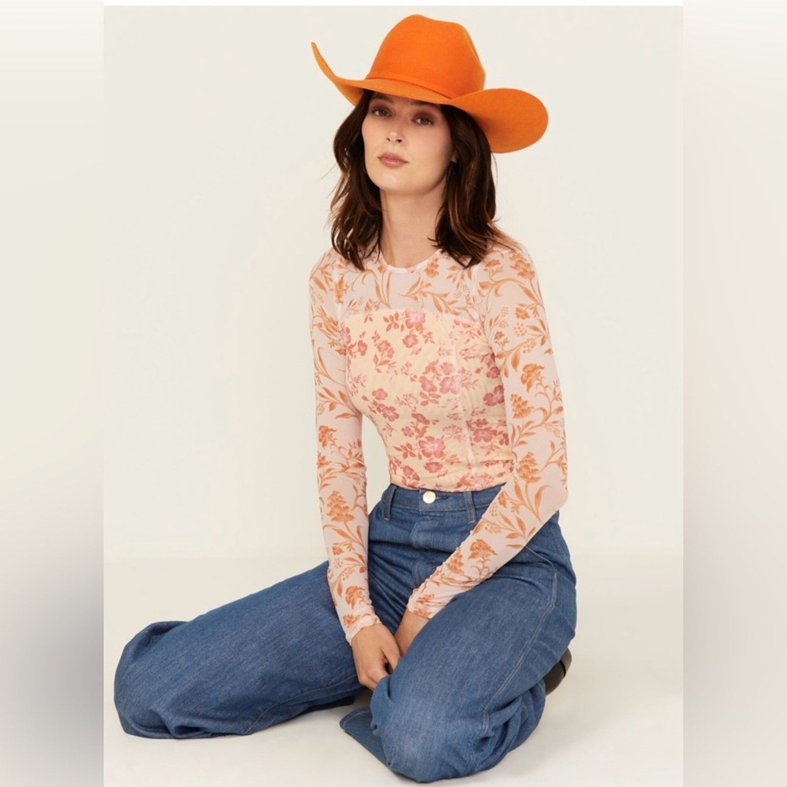 Free People 🎉LAST PIECE🎉Free People Betty's Garden Top in Coral Combo Size XL / US 12-14 / IT 48-50 - 4 Thumbnail